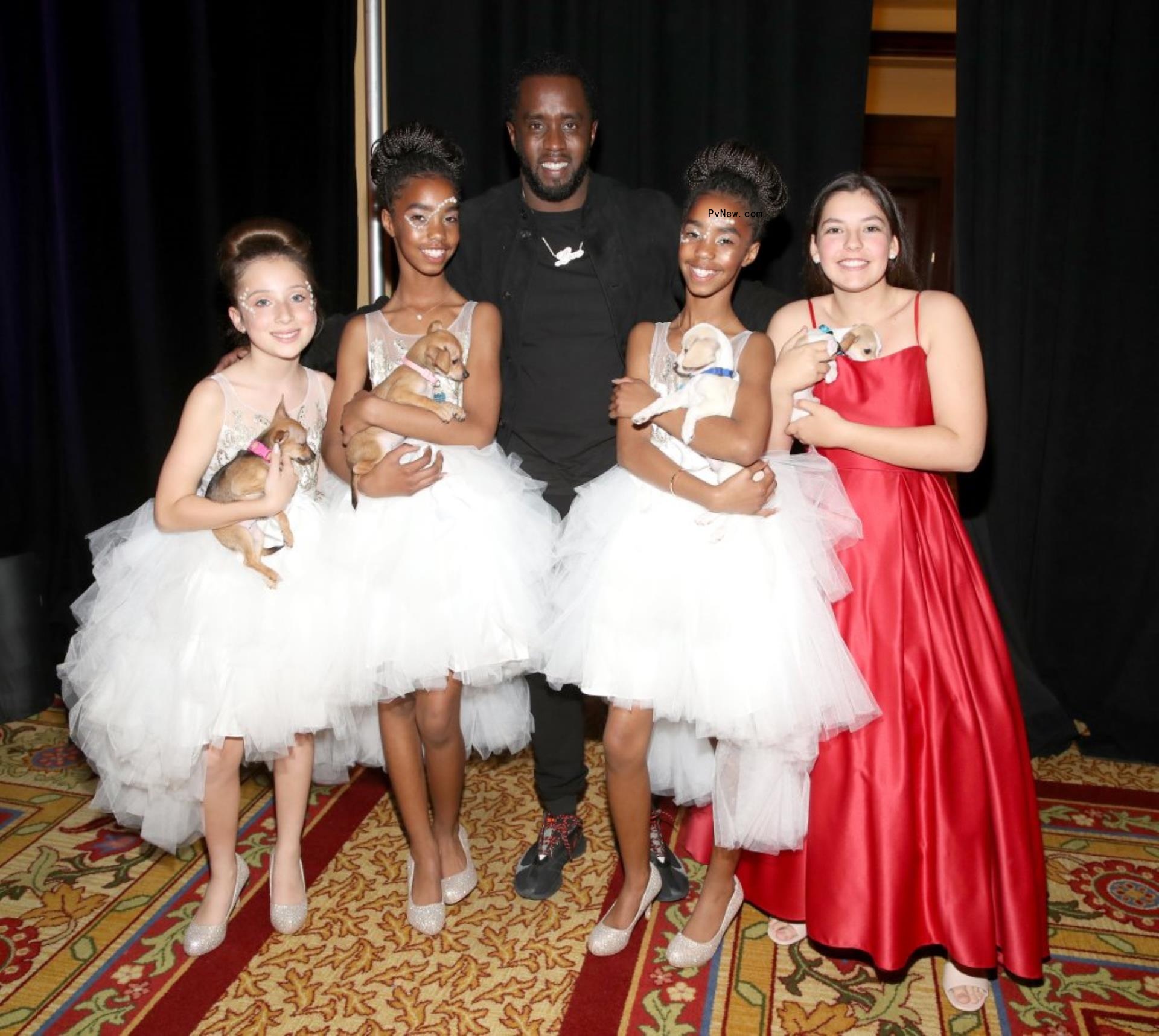 Sean Combs, Ava Baroni, Jessie and D'Lila.