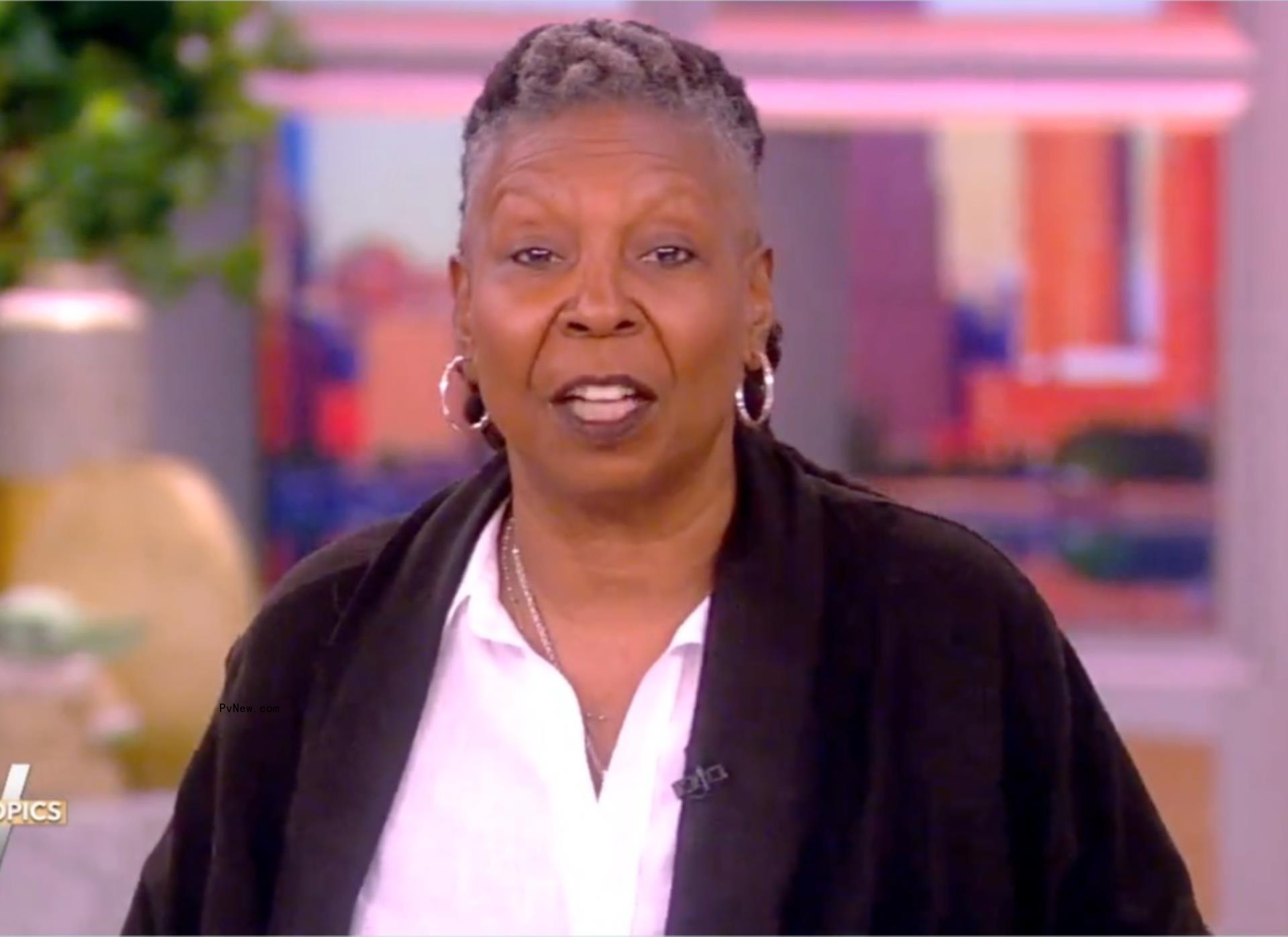 Whoopi Goldberg talking on 