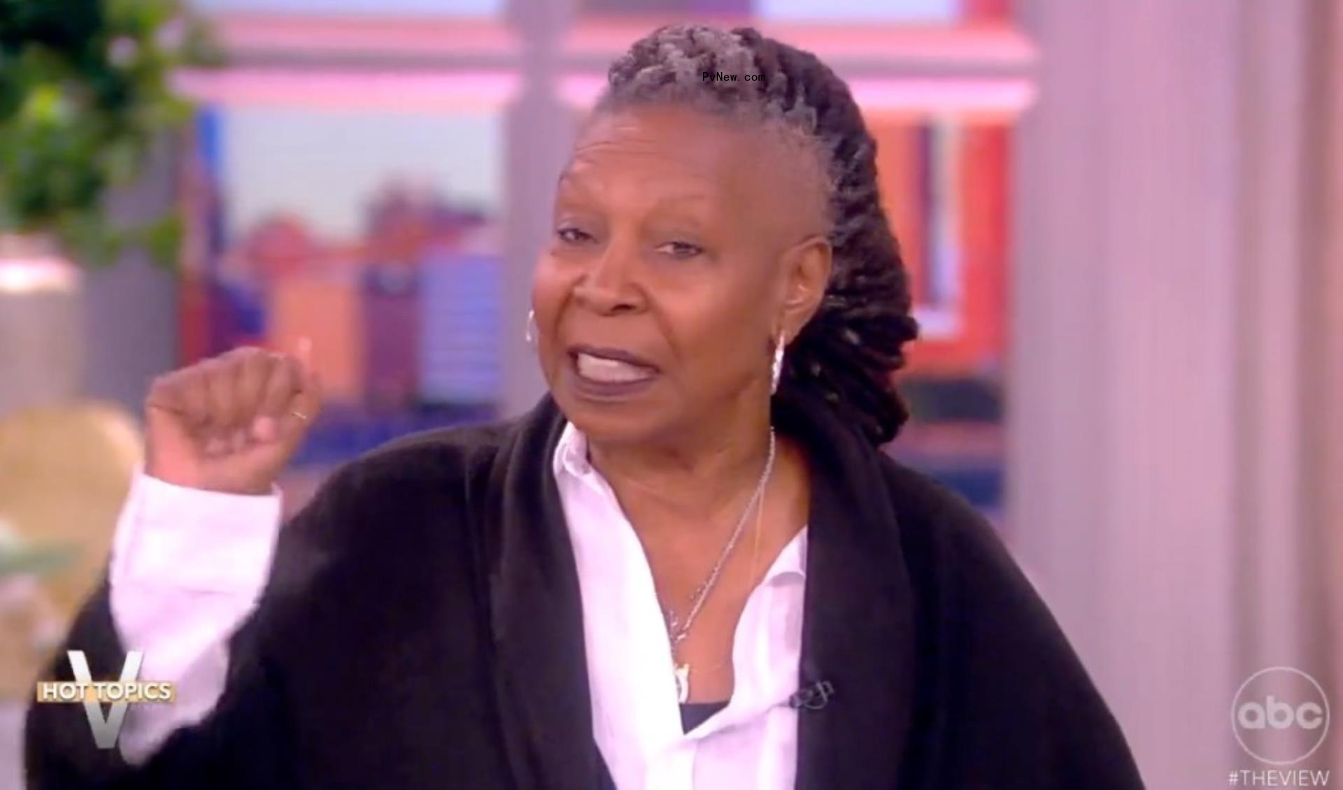 Whoopi Goldberg talking on 