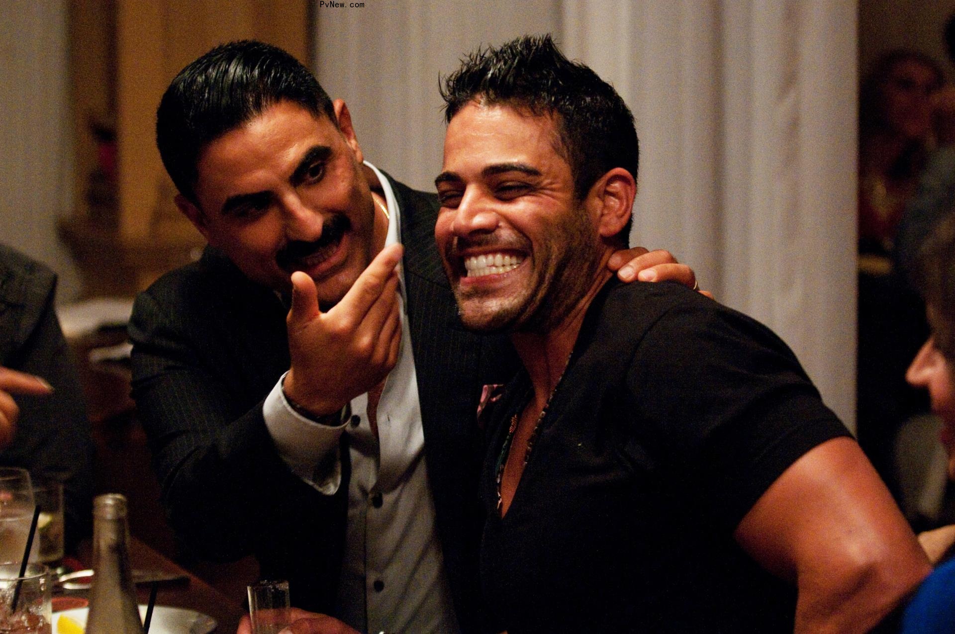 Paulina Ben-Cohen and Mike Shouhed fighting.