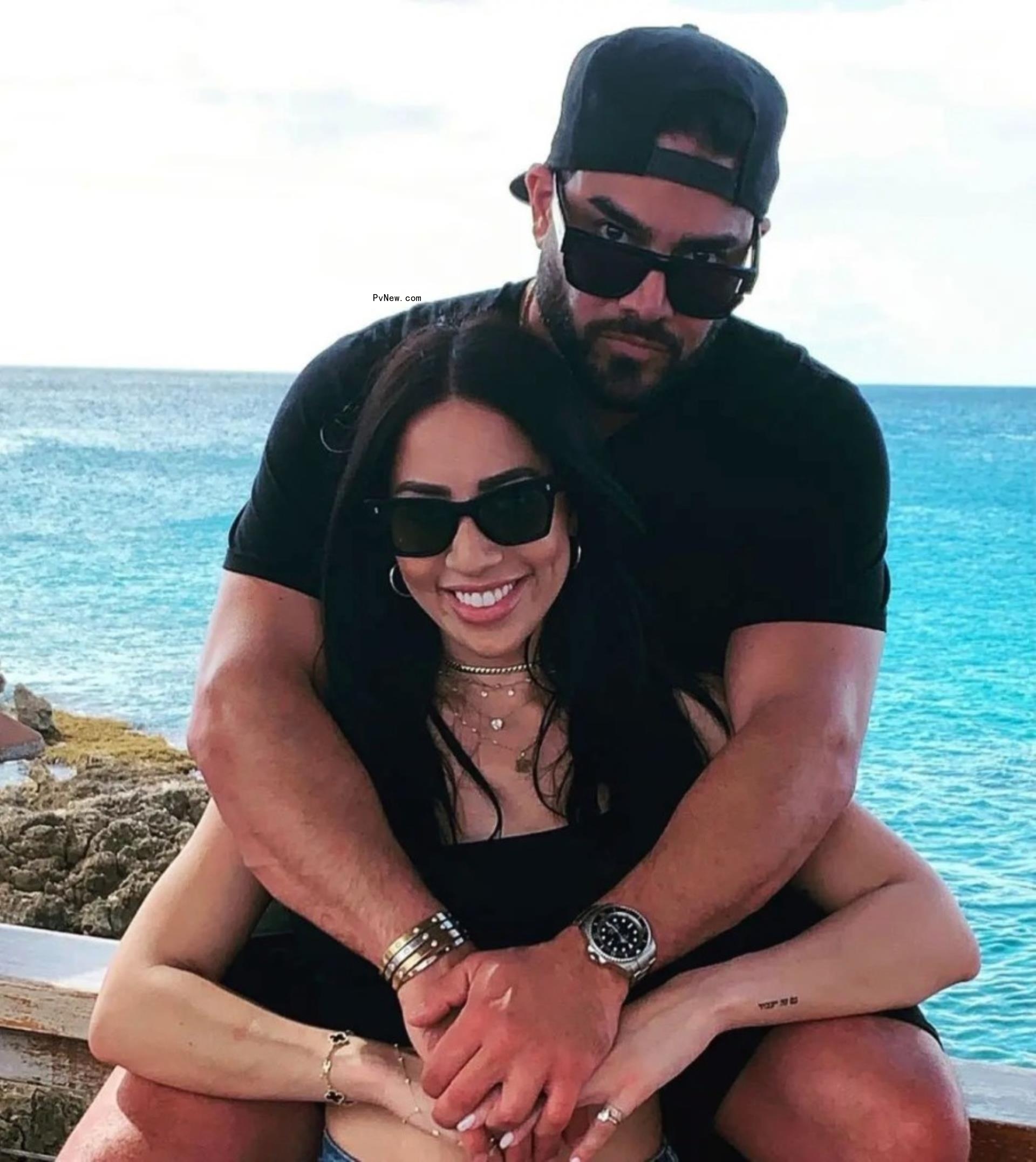 Mike Shouhed and Paulina Ben-Cohen on a boat.