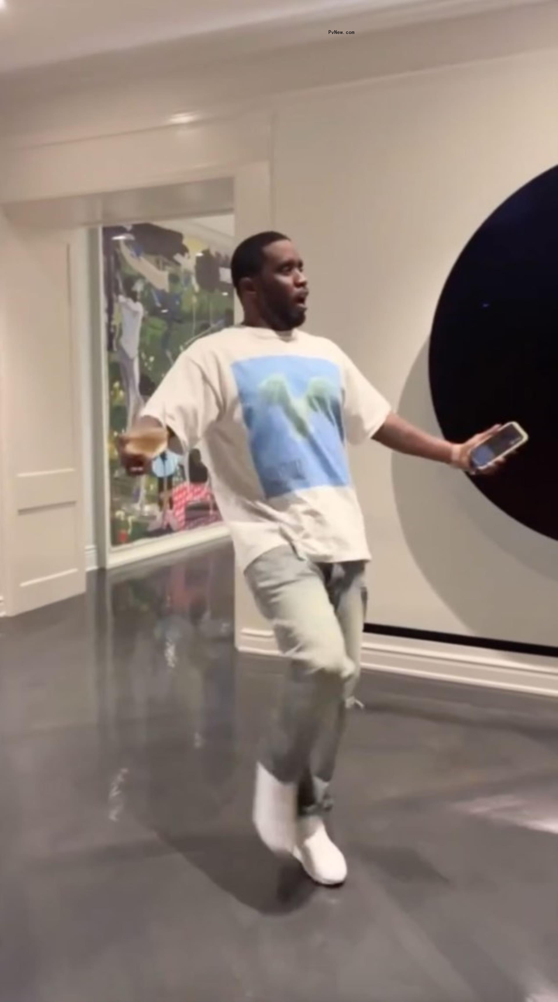 Diddy in his LA home.