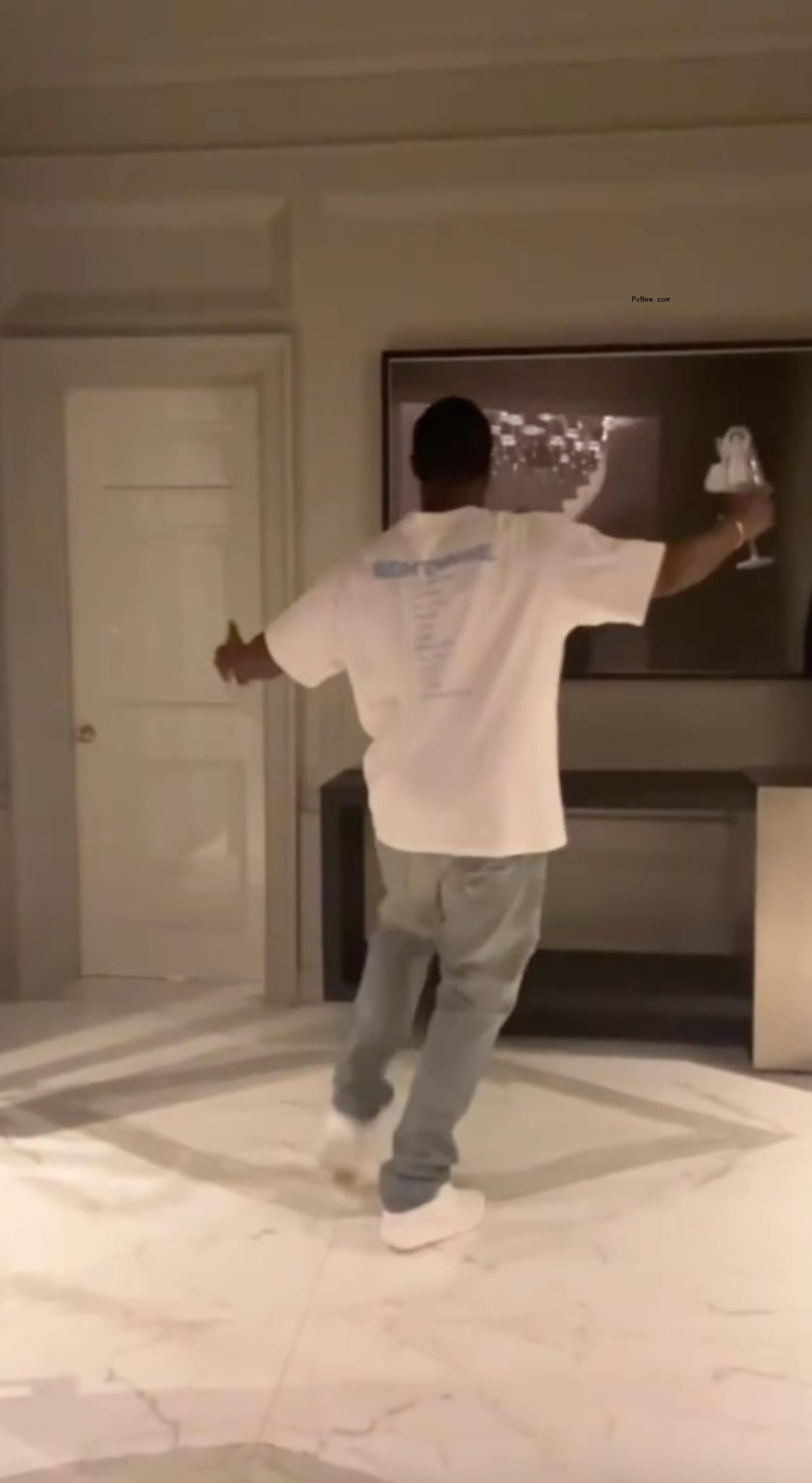 Diddy in his LA home.