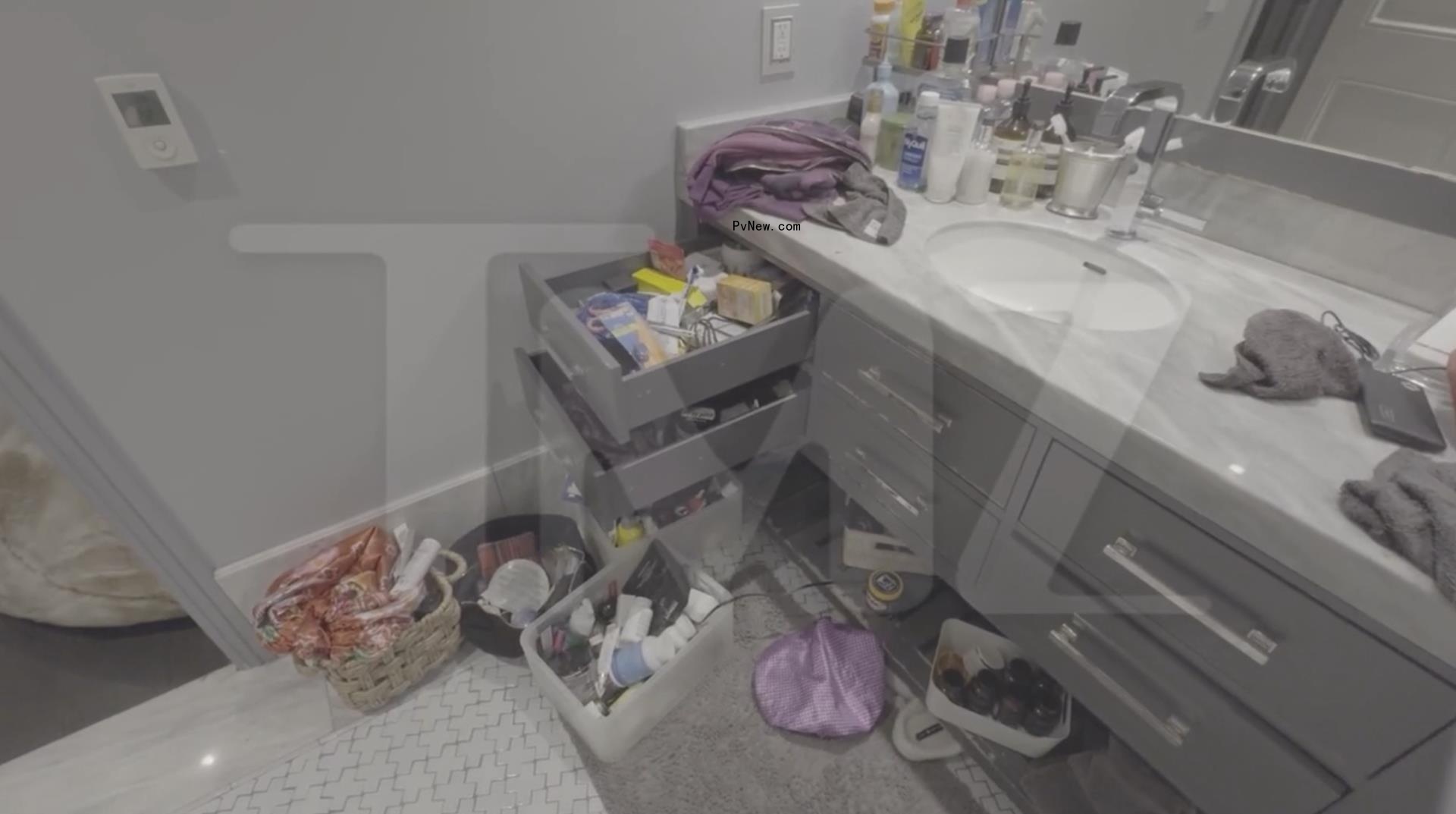 Sean Combs' LA home after the raid.