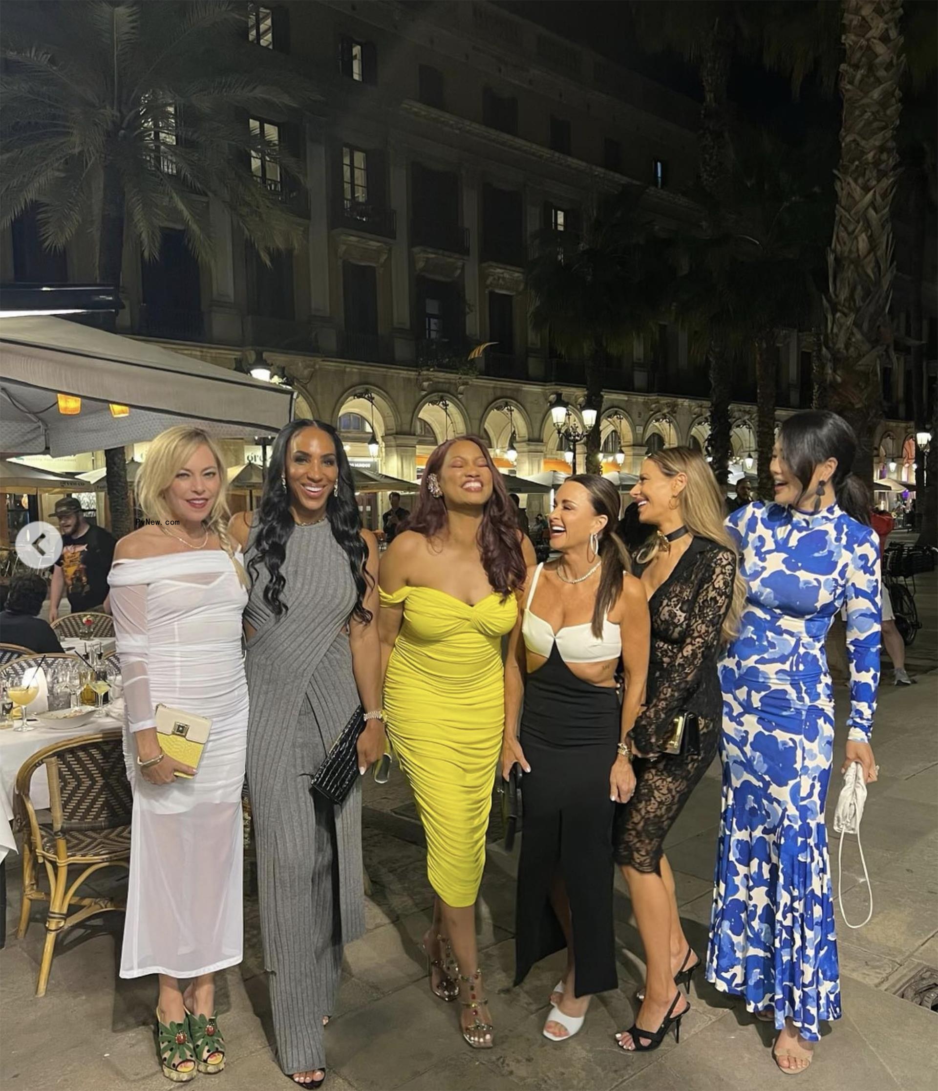 Sutton Stracke, Annemarie Wiley, Garcelle Beauvais, Kyle Richards, Dorit Kemsley and Crystal Minkoff posing together