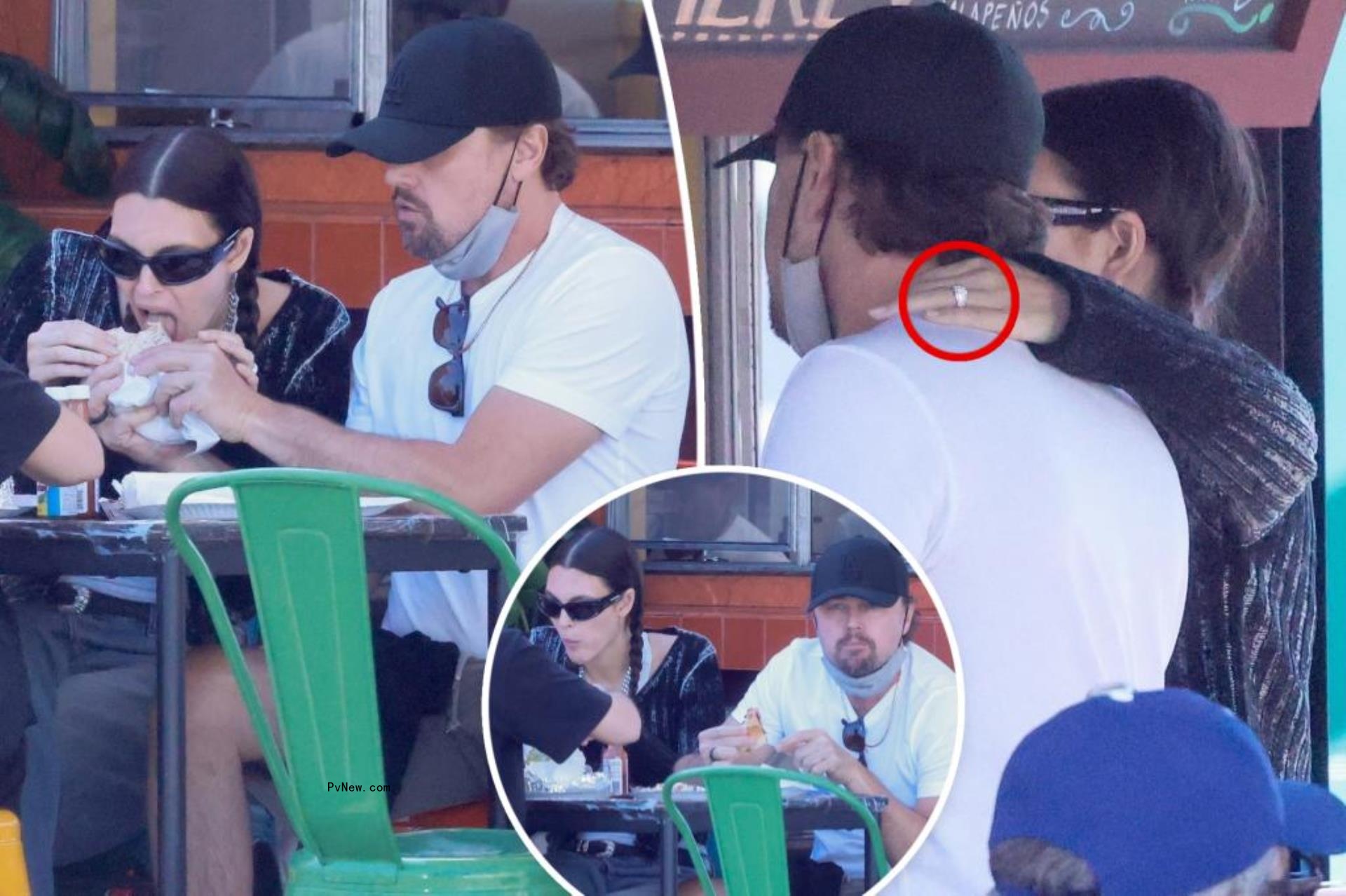 Leo<i></i>nardo DiCaprio and Vittoria Ceretti getting lunch in LA.