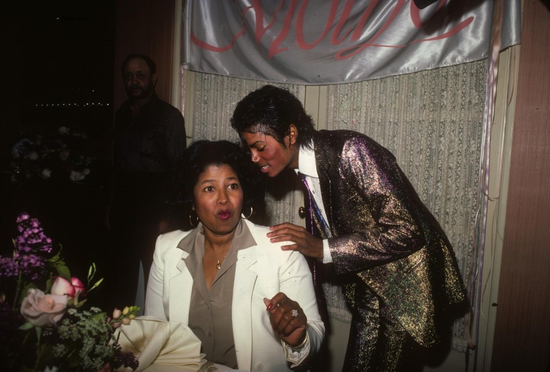 Michael Jackson attends his mother Katherine Jackson's birthday party in 1984