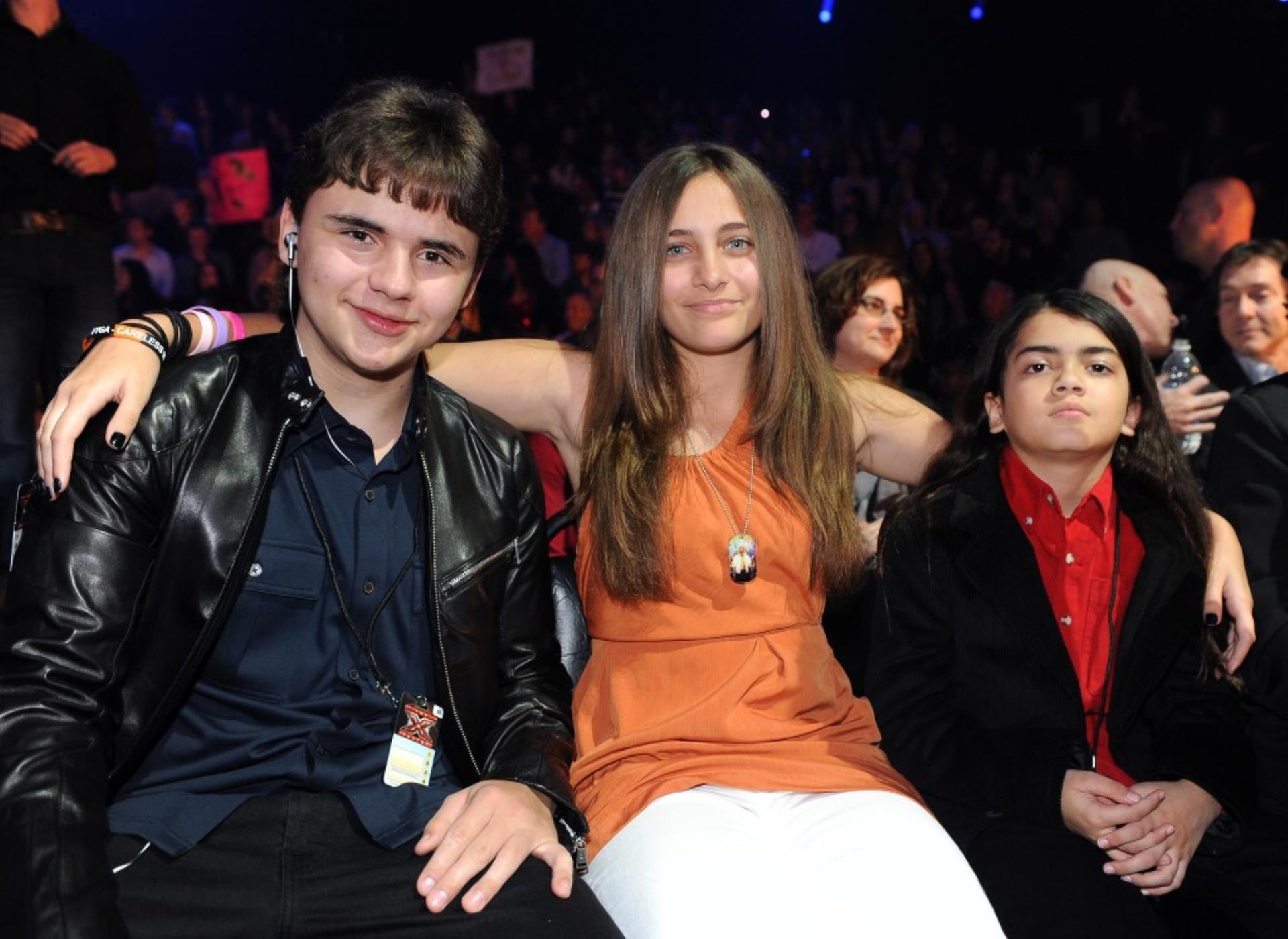 Michael Jackson's children Prince Jackson, Paris Jackson and Bigi Jackson in 2011