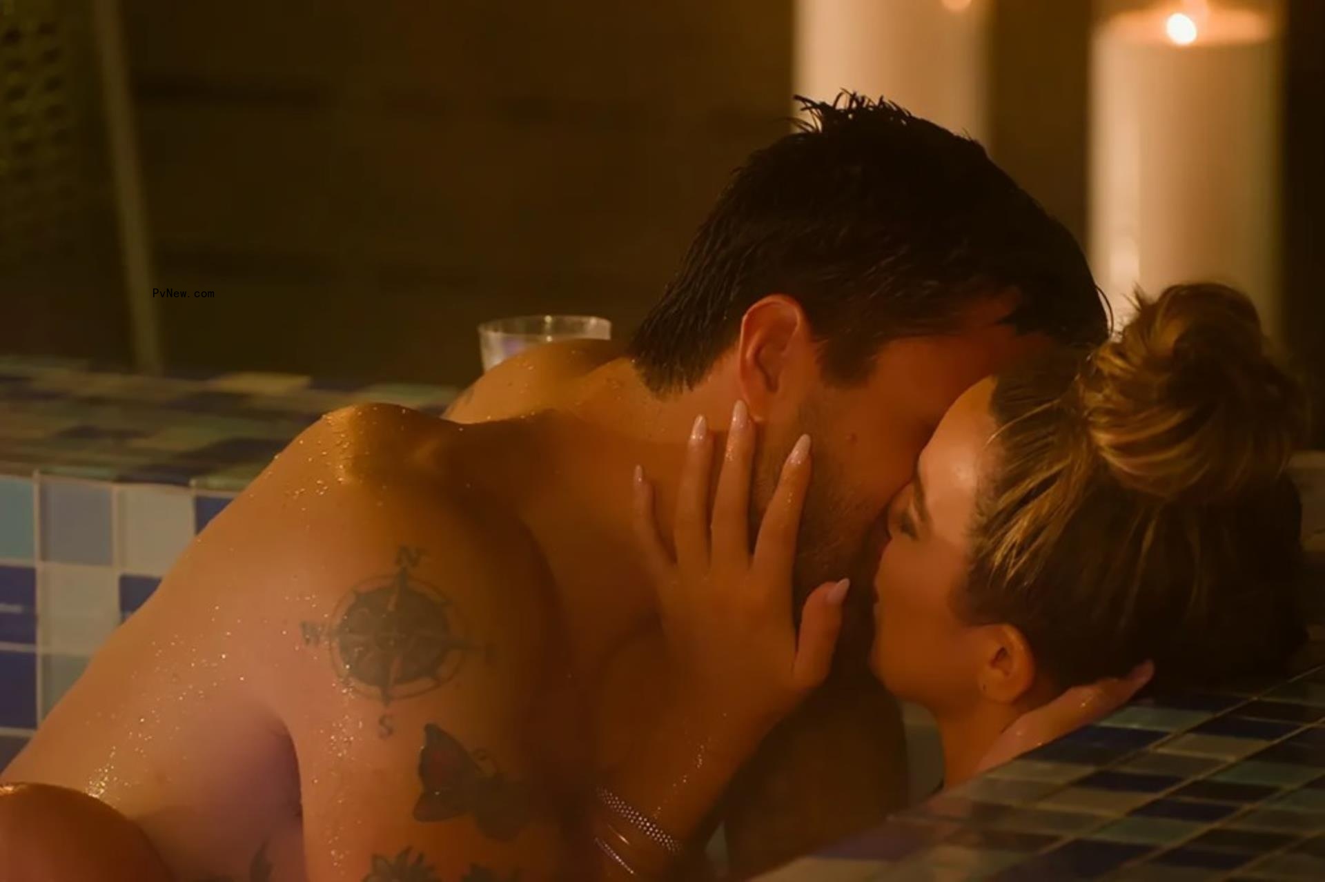  Tyler Stanaland and Alex Hall kissing