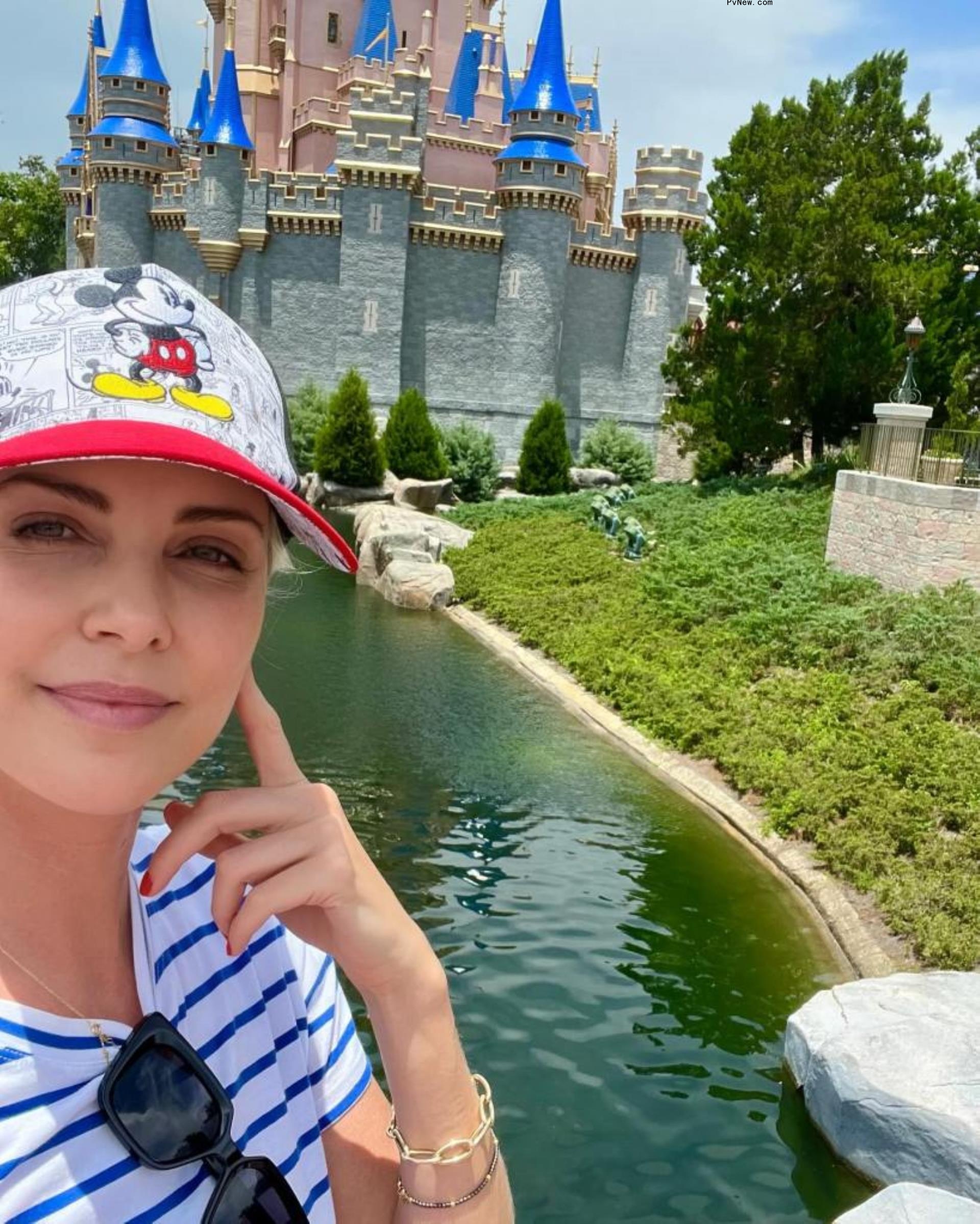 Charlize Theron selfie at Disney
