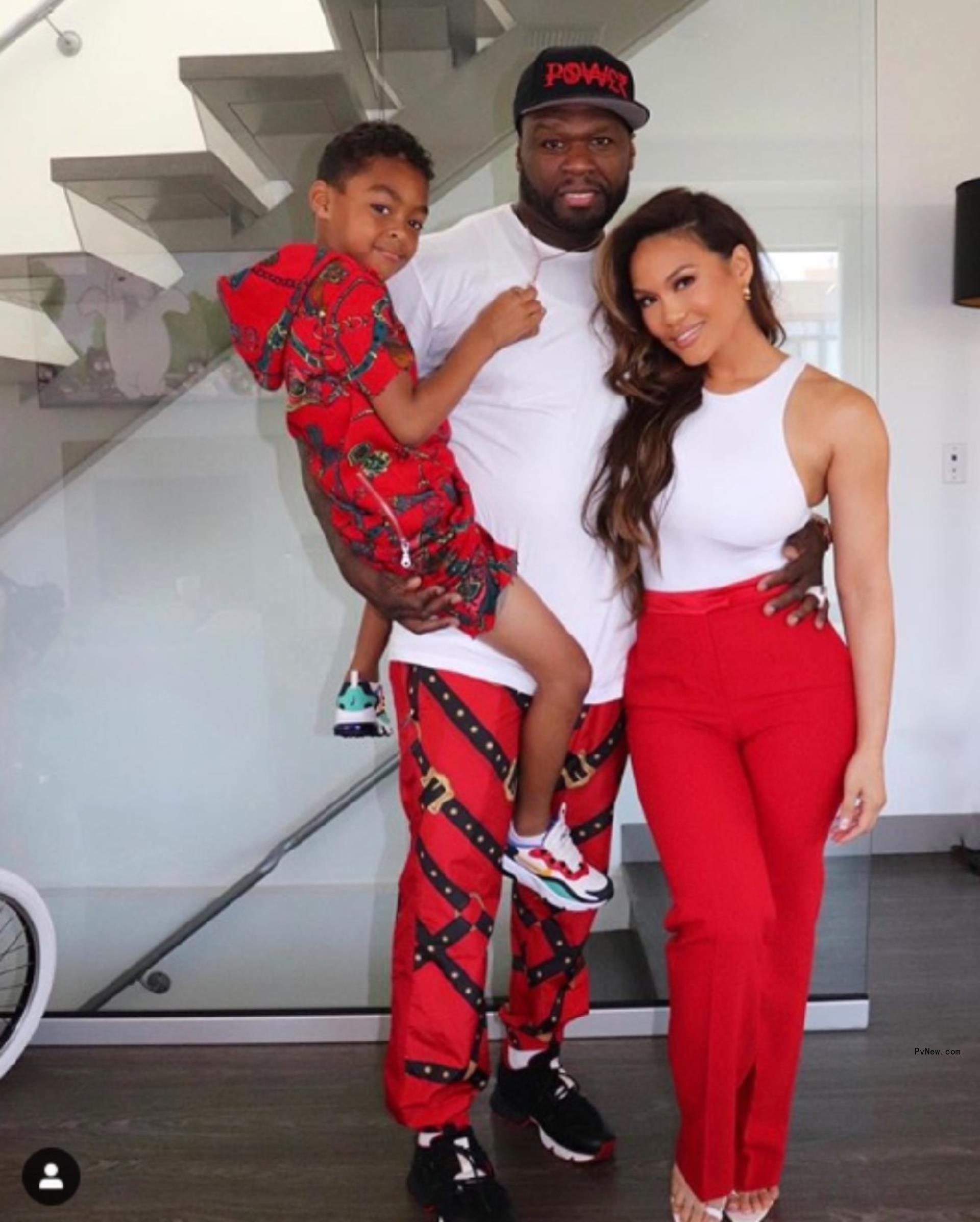 50 Cent, Daphne Joy and their son, Sire, celebrating his 7th birthday in 2019.