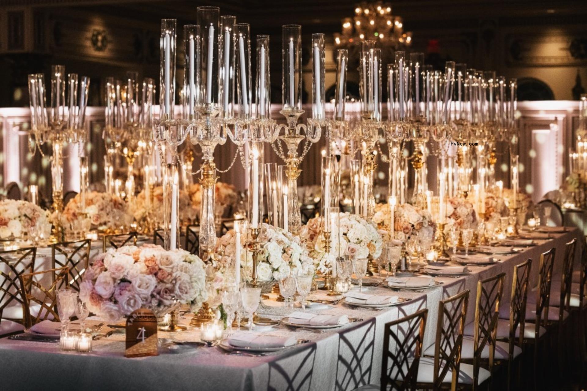 Interior shot of Jarod and Alexa Malnik's Mar-a-Lago wedding.