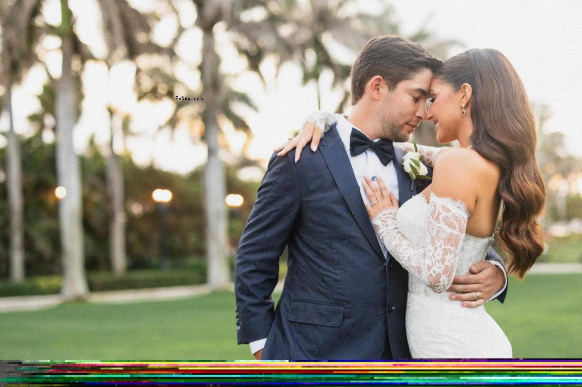 Jarod and Alexa Malnik on their wedding day. 