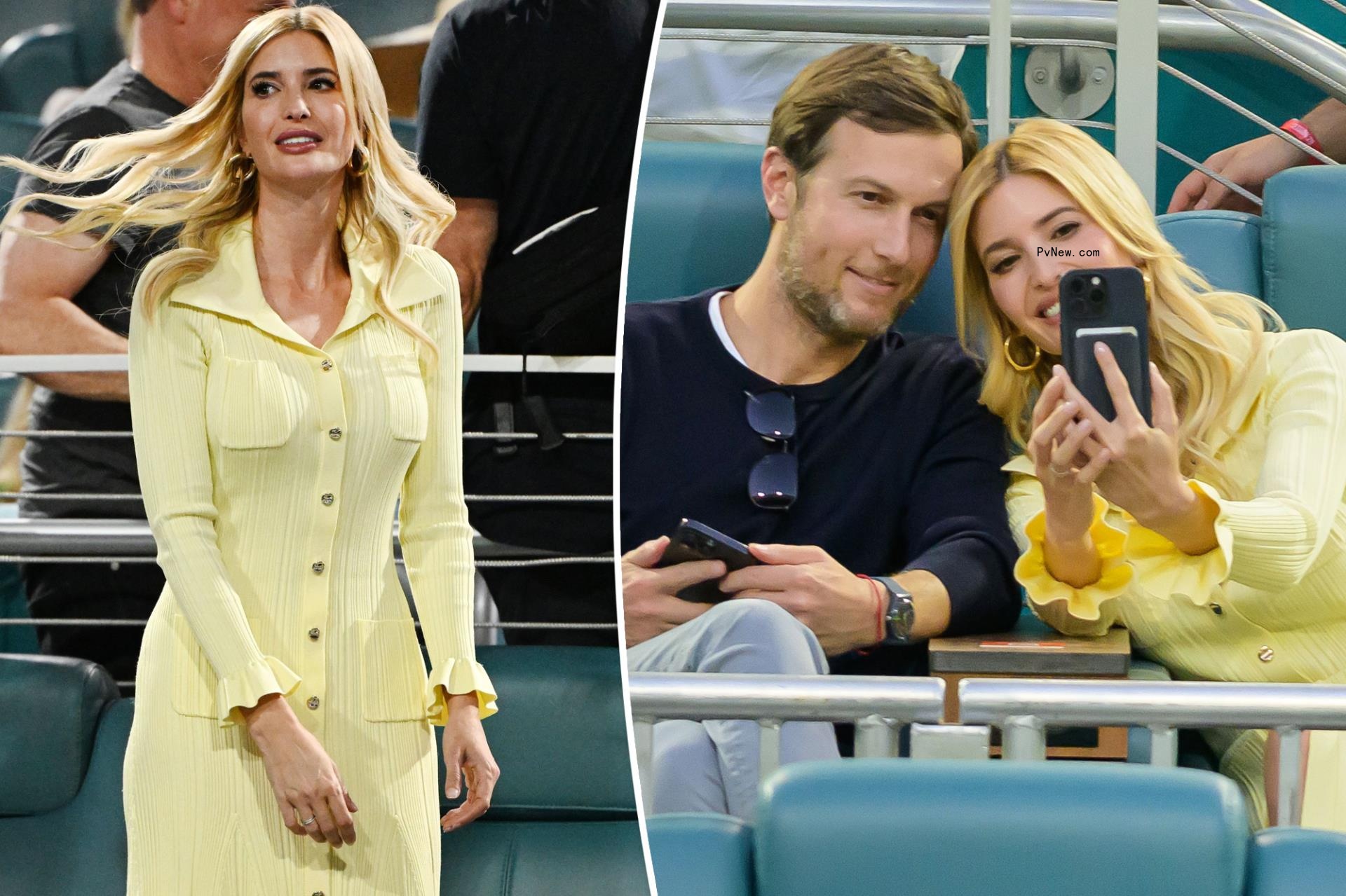 Ivanka Trump shines in yellow dress for Miami Open date with husband Jared Kushner