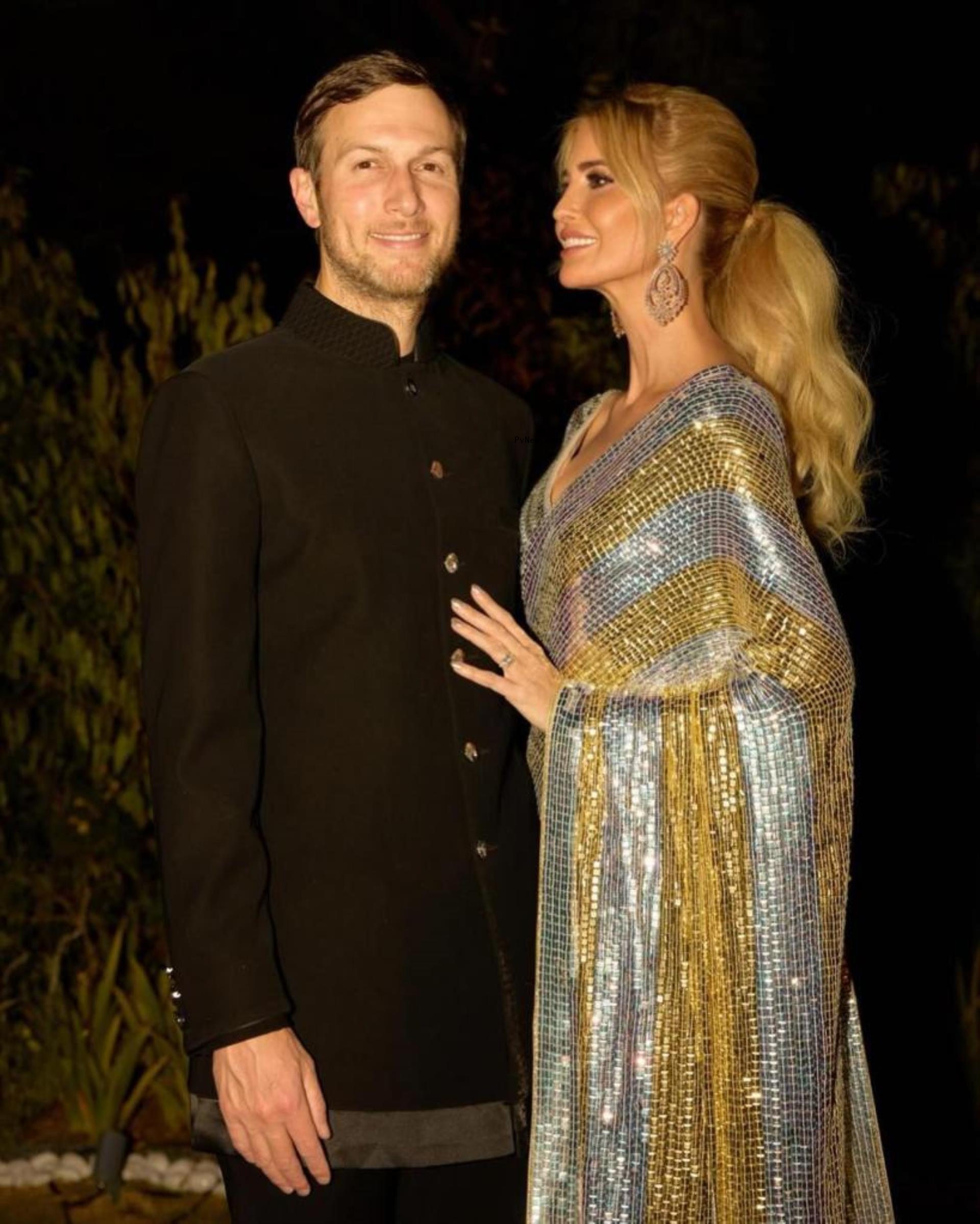 Jared Kushner and Ivanka Trump at Anant Ambani and Radhika Merchant's pre-wedding celebration. 