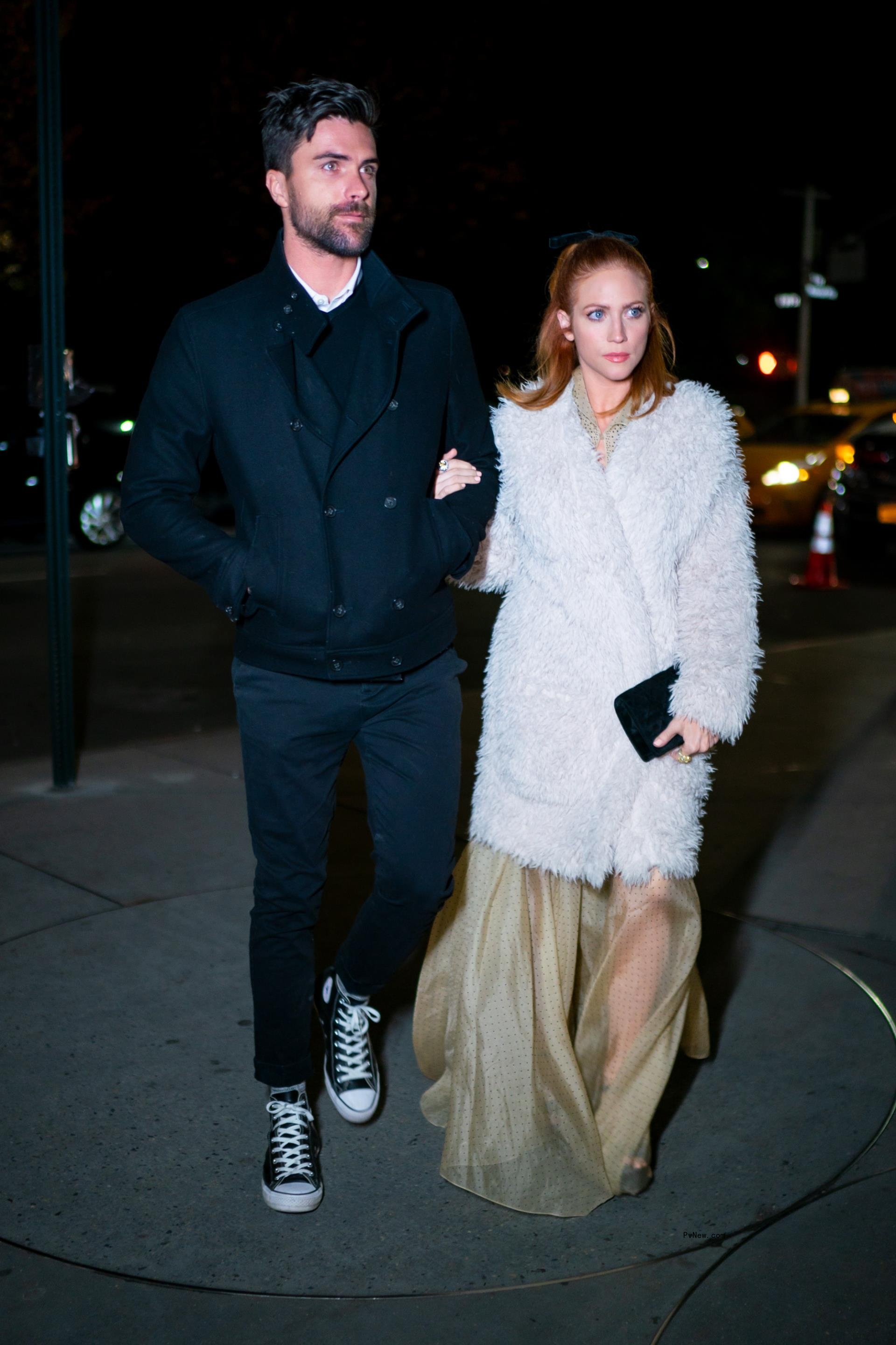 Tyler Stanaland and Brittany Snow walking