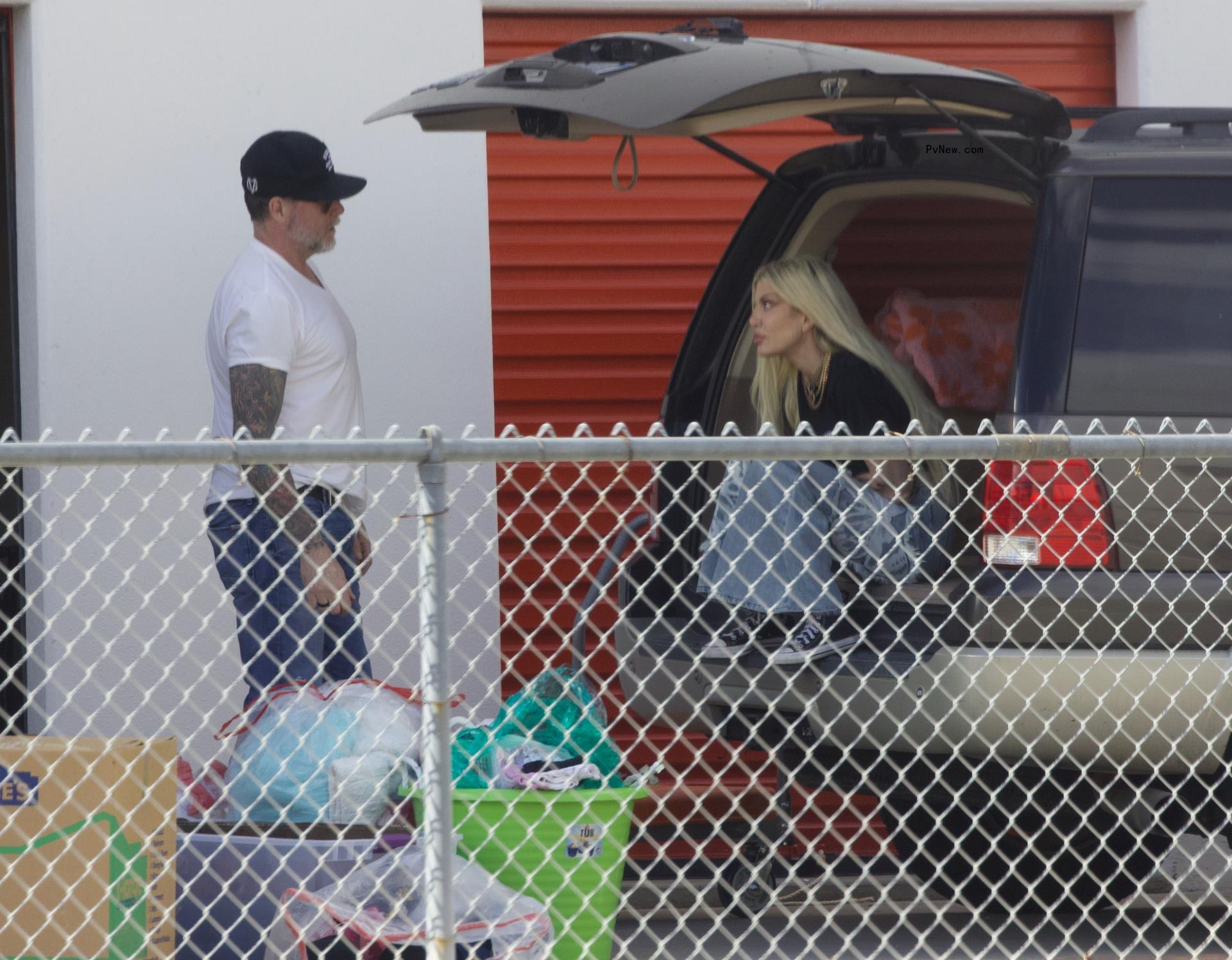 Spelling eventually sat in the back trunk of a car.