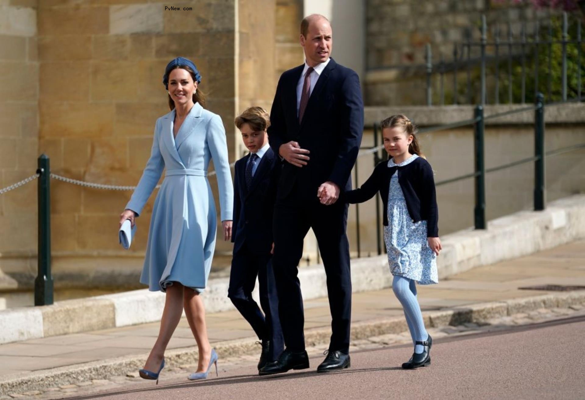 Prince William and Kate Middleton with their kids