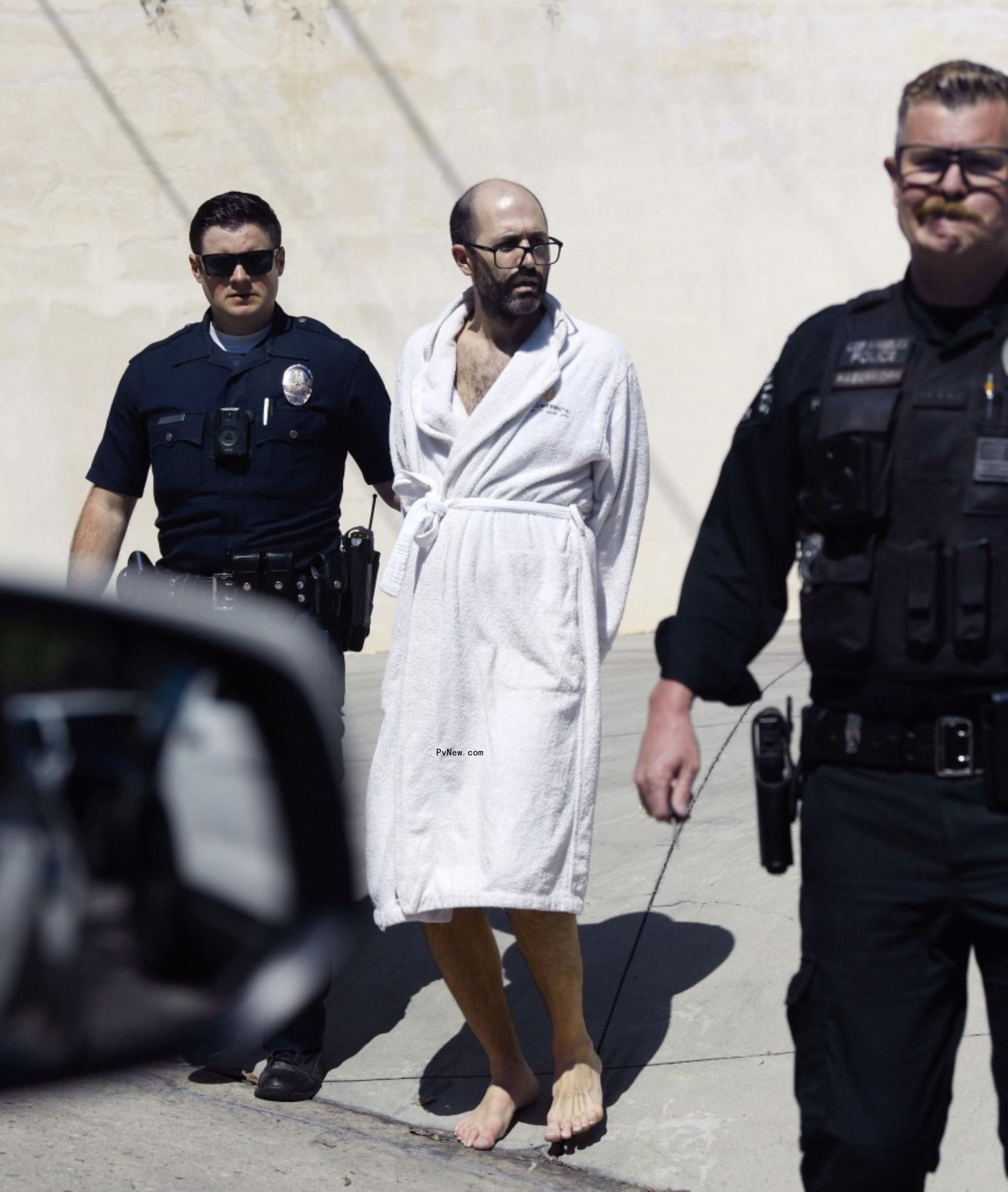 Christian Richard getting arrested.