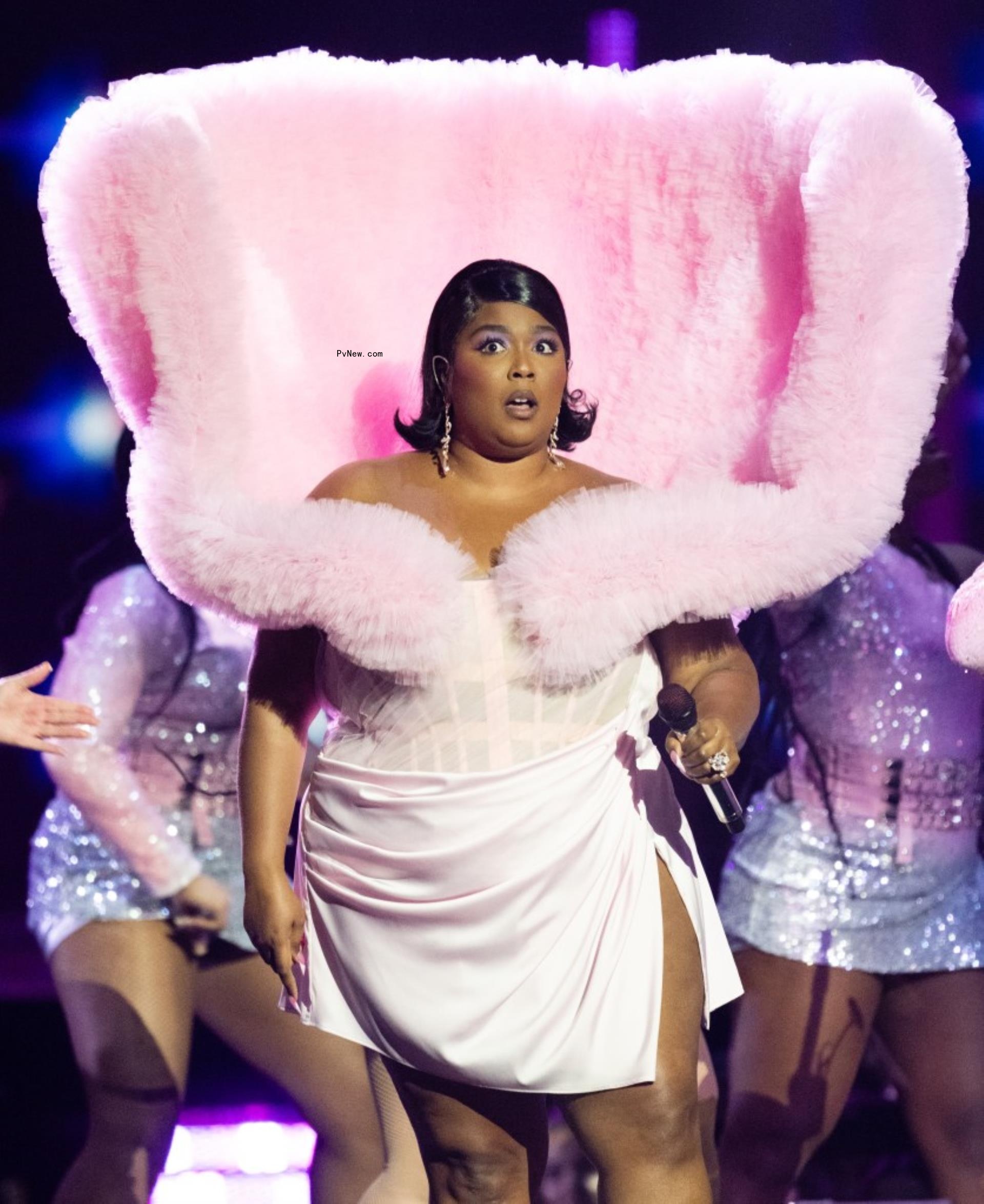 Lizzo performing