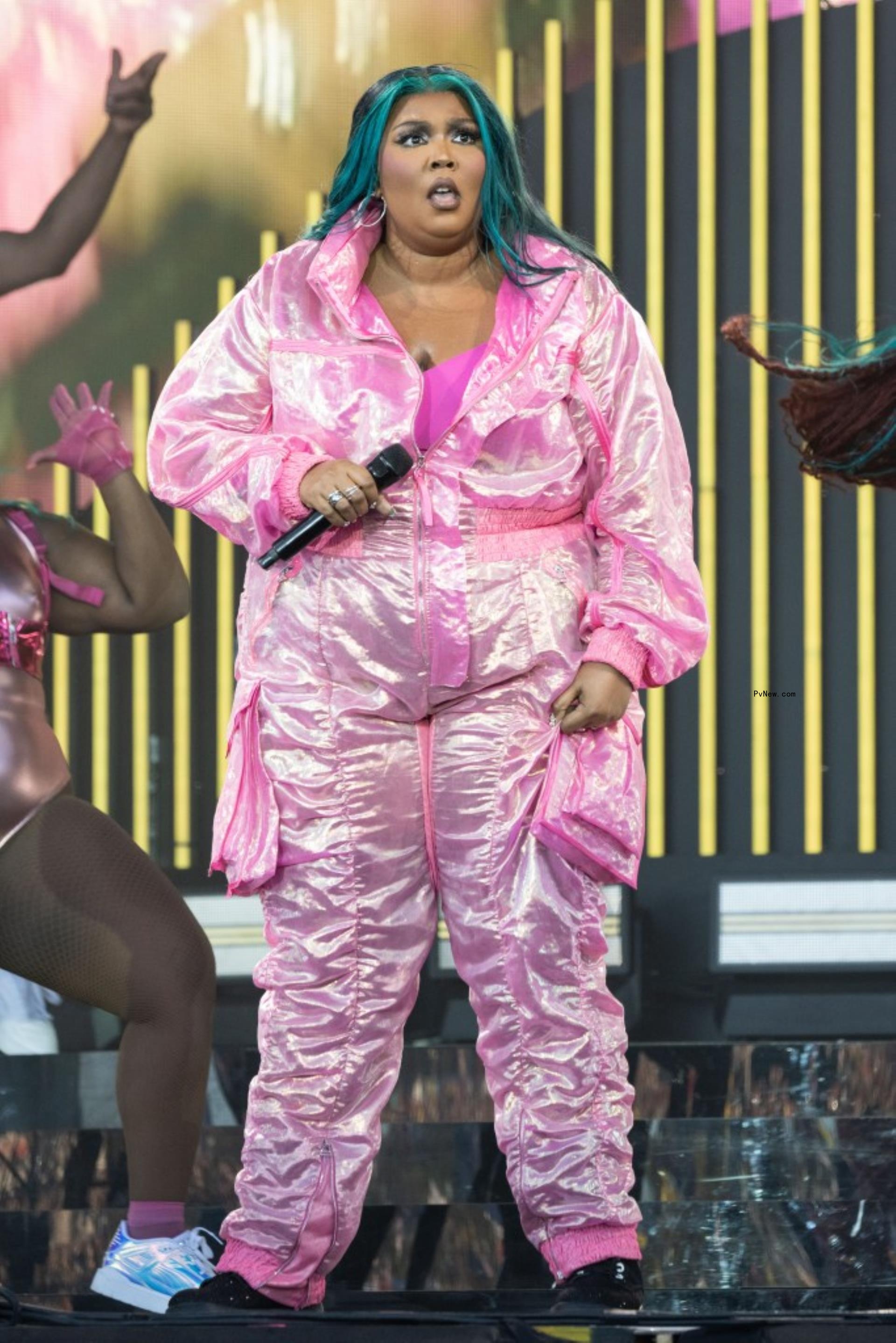 Lizzo performing