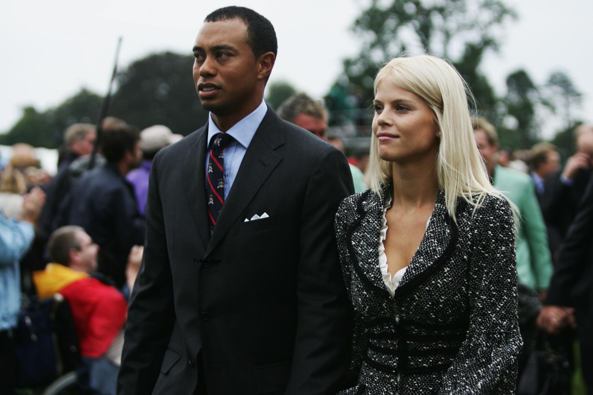 Elin Nordegren and Tiger Woods