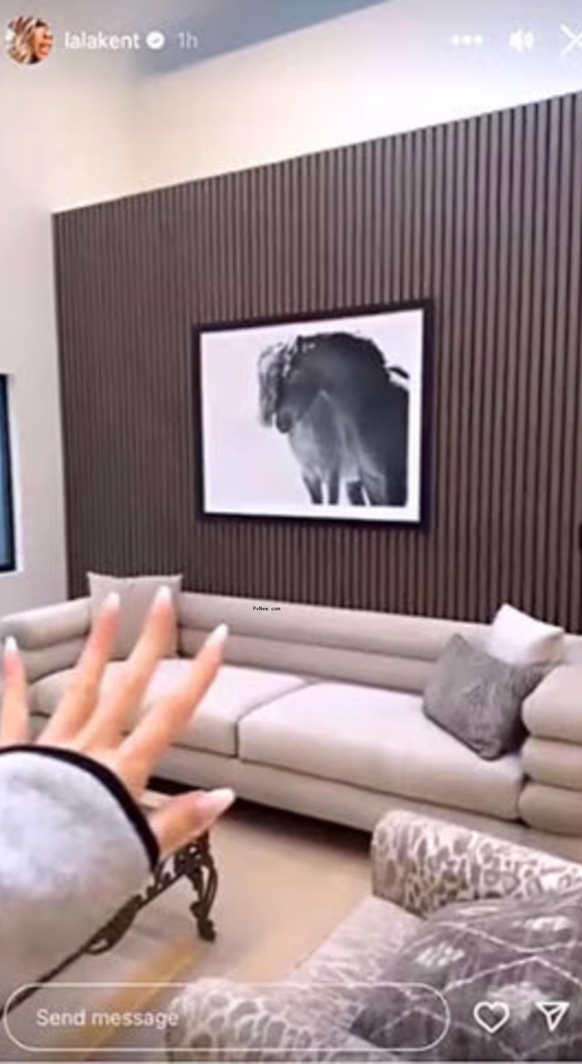 Lala Kent's living room.