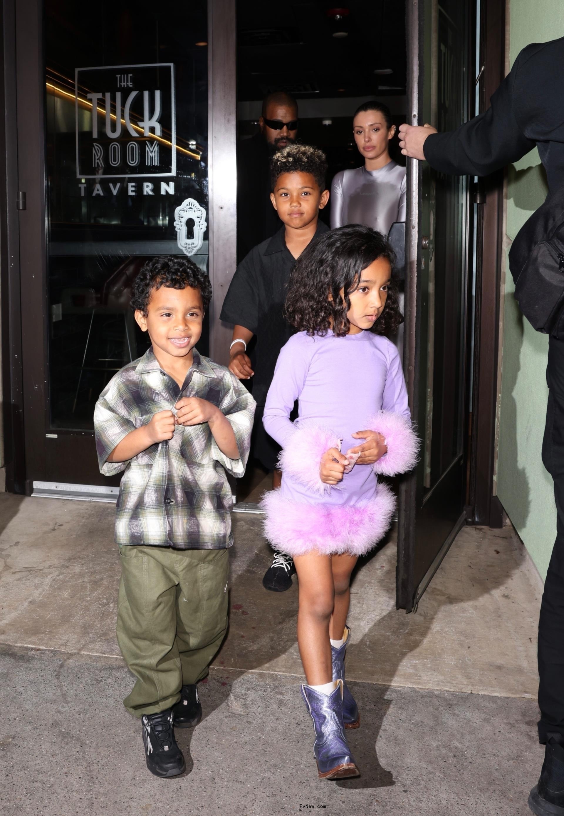 bianca censori, saint west, chicago west and psalm west