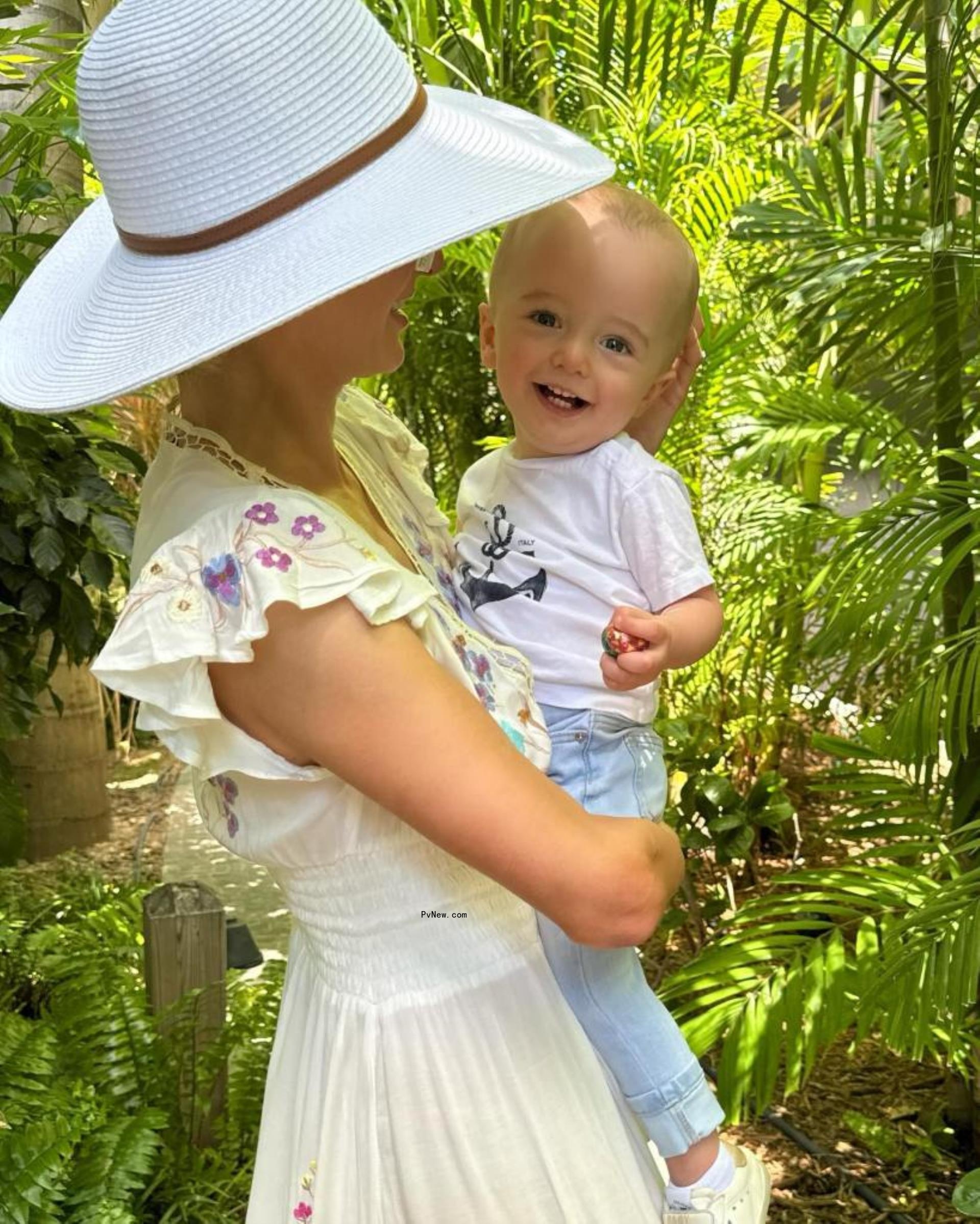 Paris Hilton with Phoenix in St. Barts. 