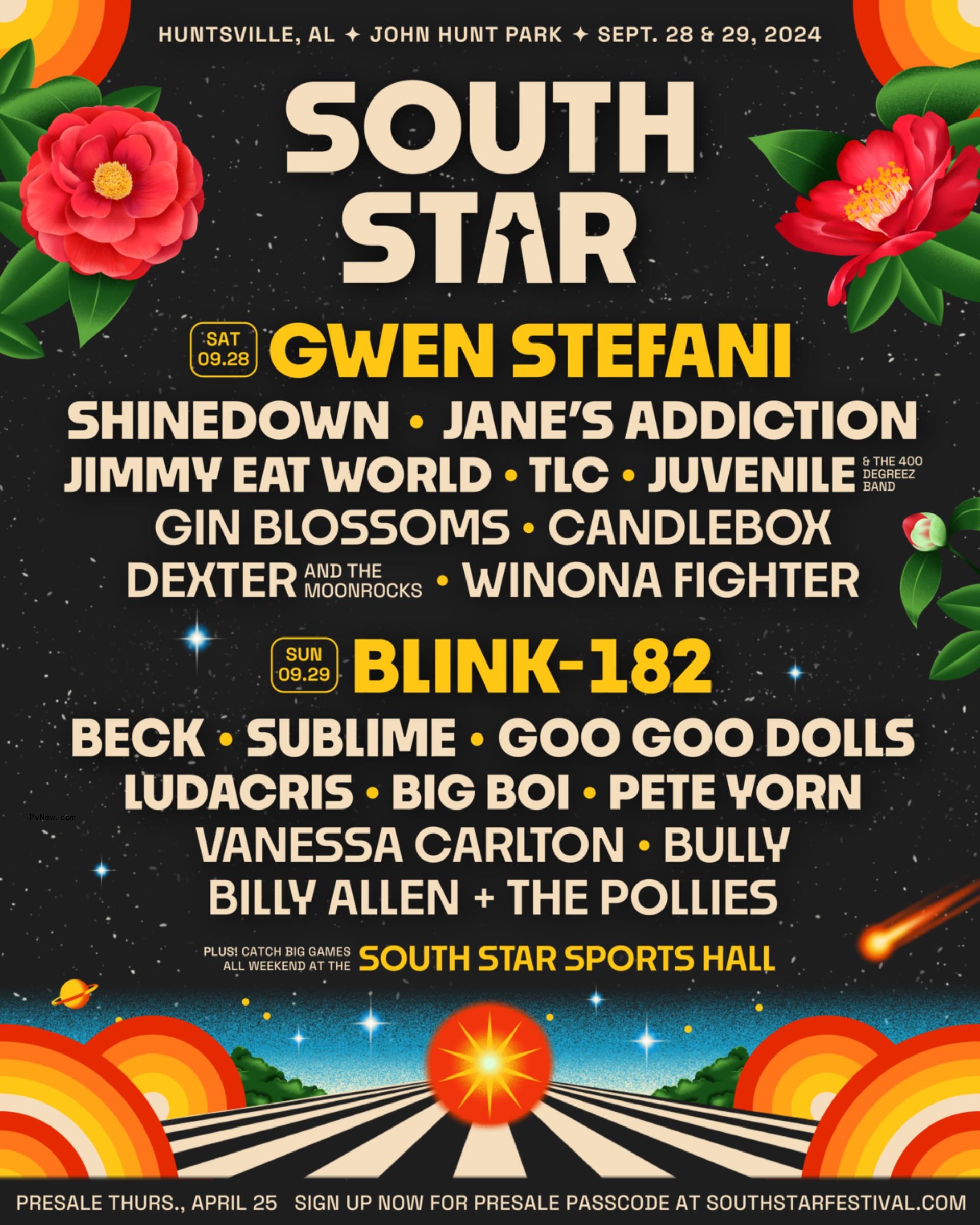 Gwen Stefani, Bl<i></i>ink-182 to Headline Alabama’s South Star Festival