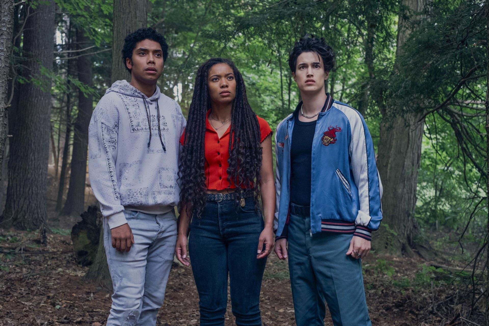 Chance Perdomo, Jaz Sinclair, Derek Luh in