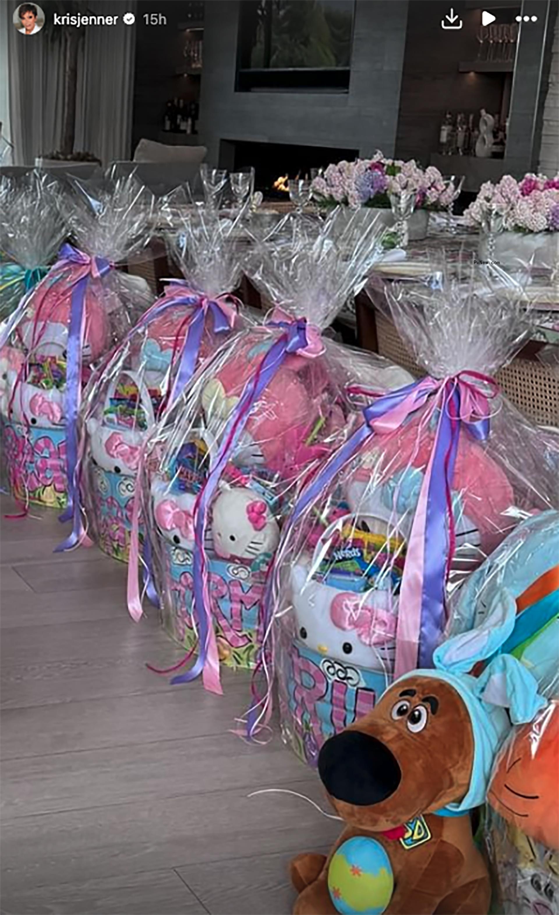 Kris Jenner's Easter egg baskets