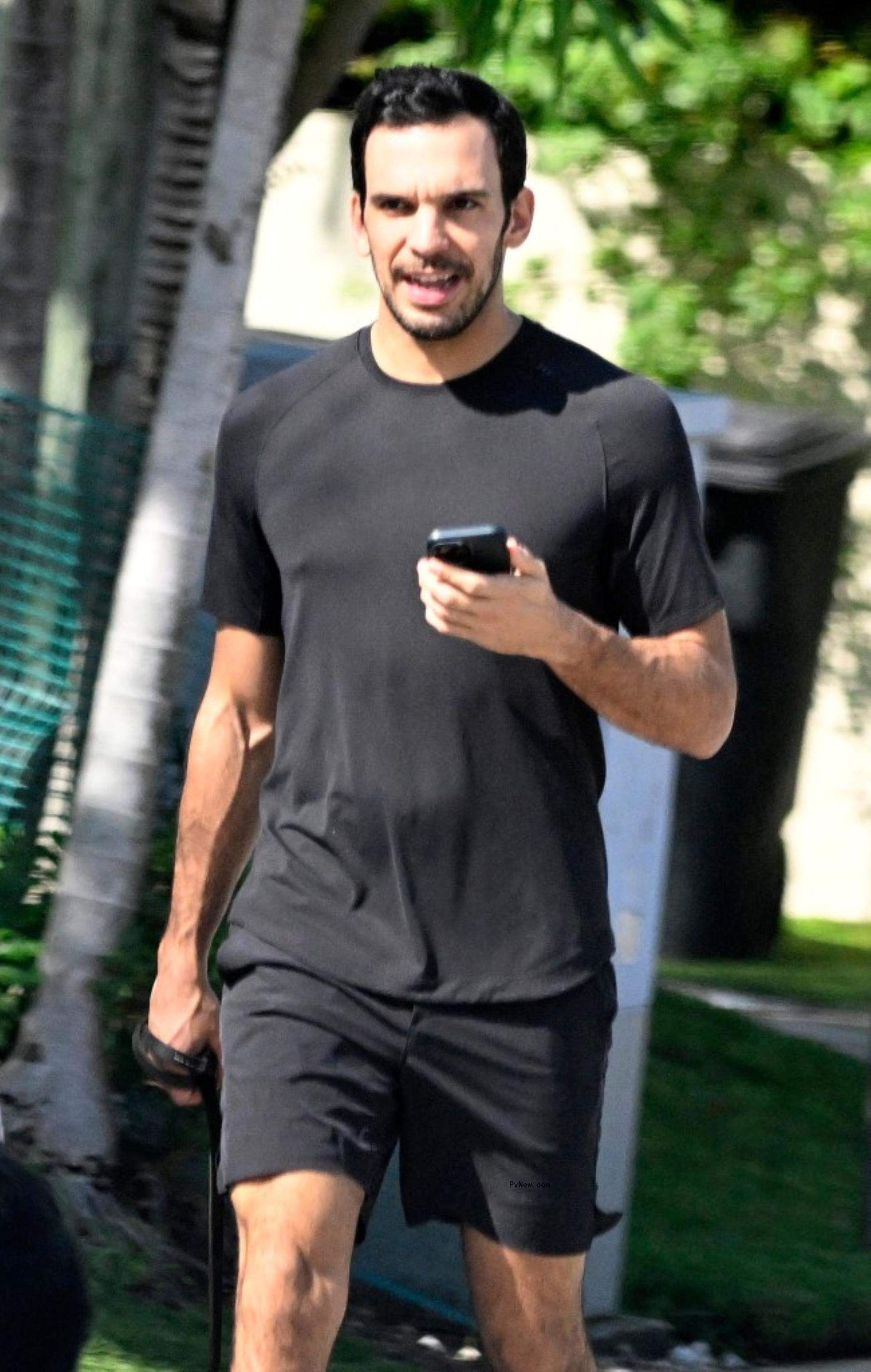 Joaquim Valente talking on his phone.