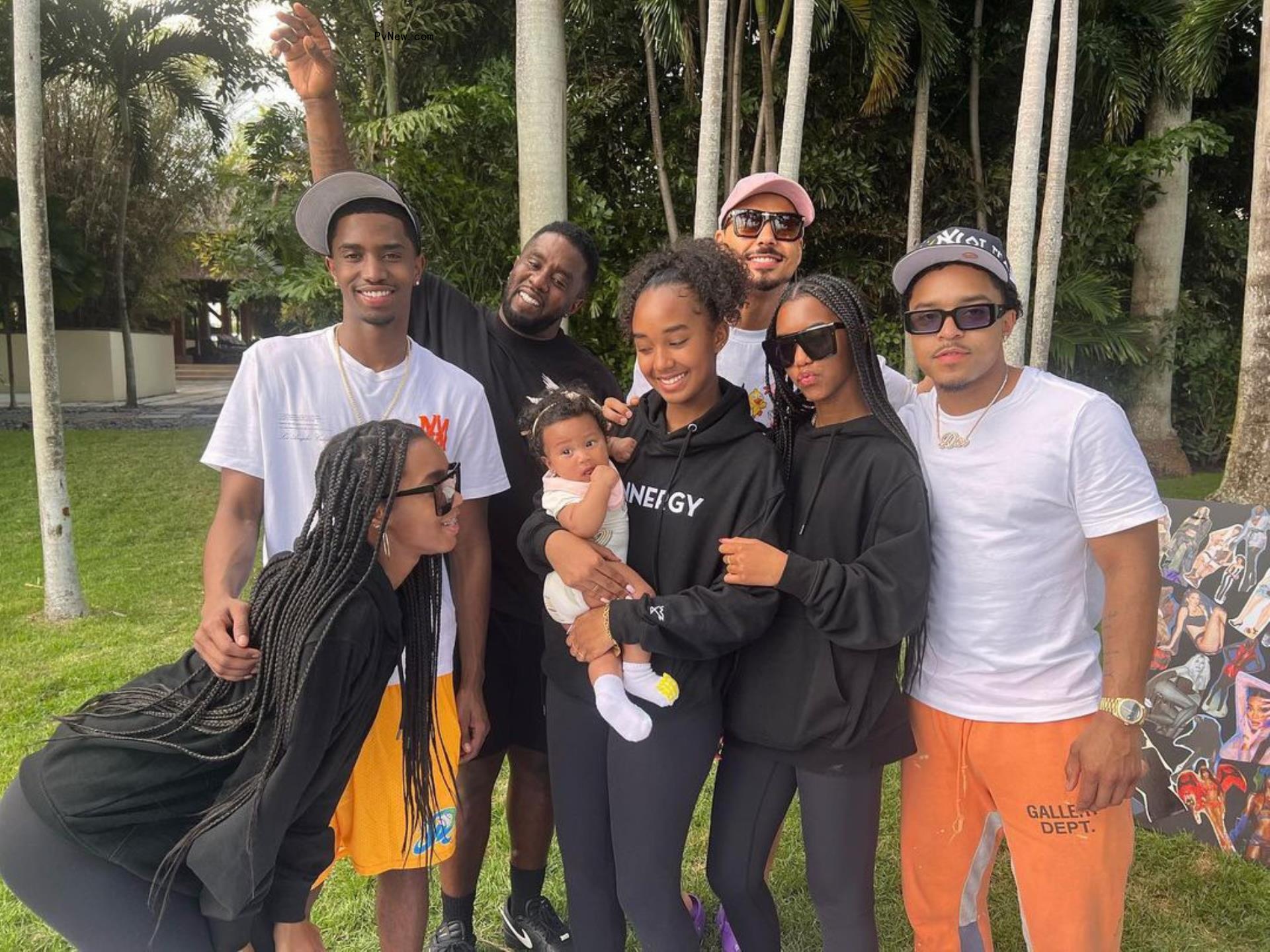 Sean Combs and his family