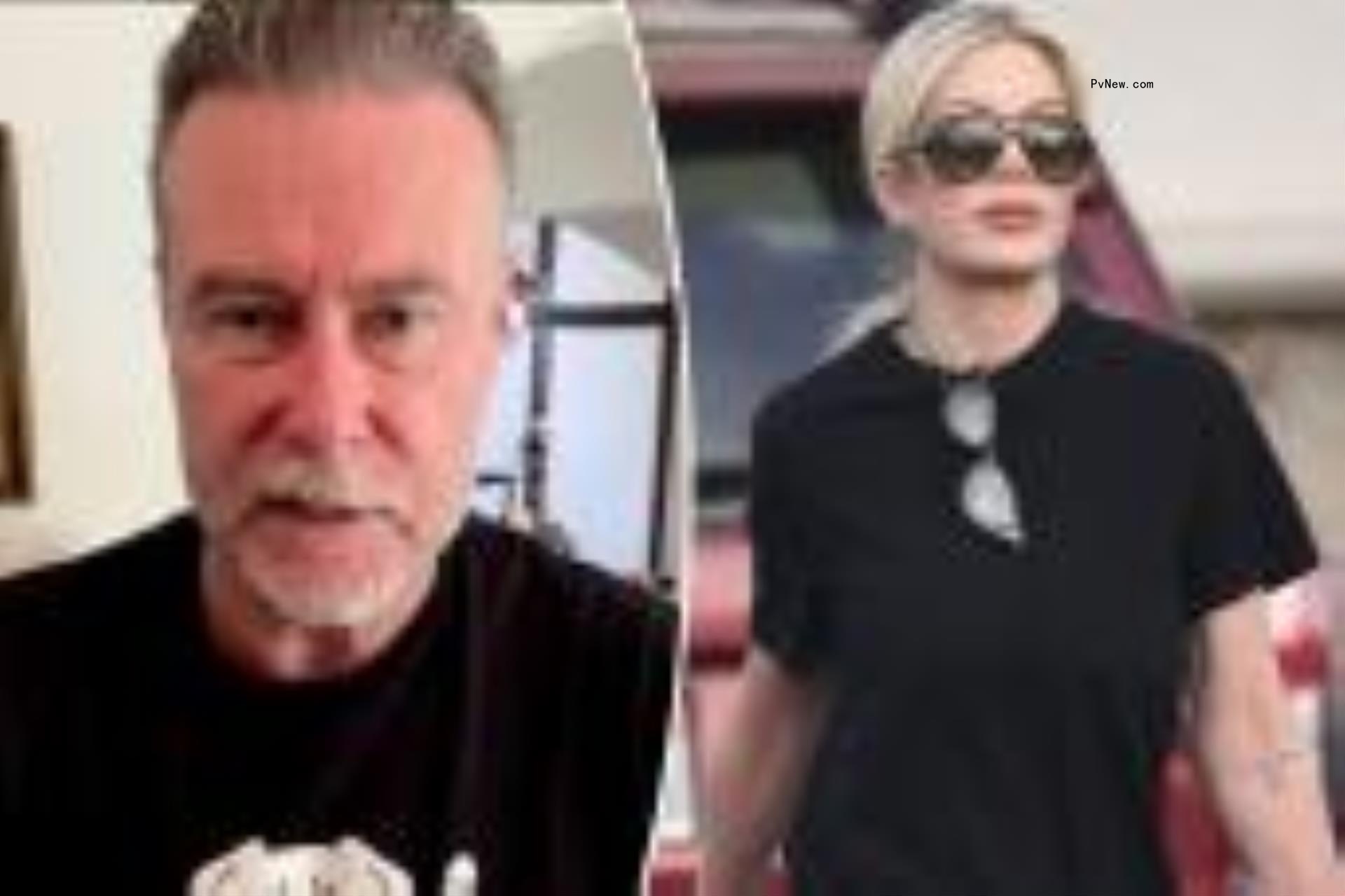 Dean McDermott and Tori Spelling split image.