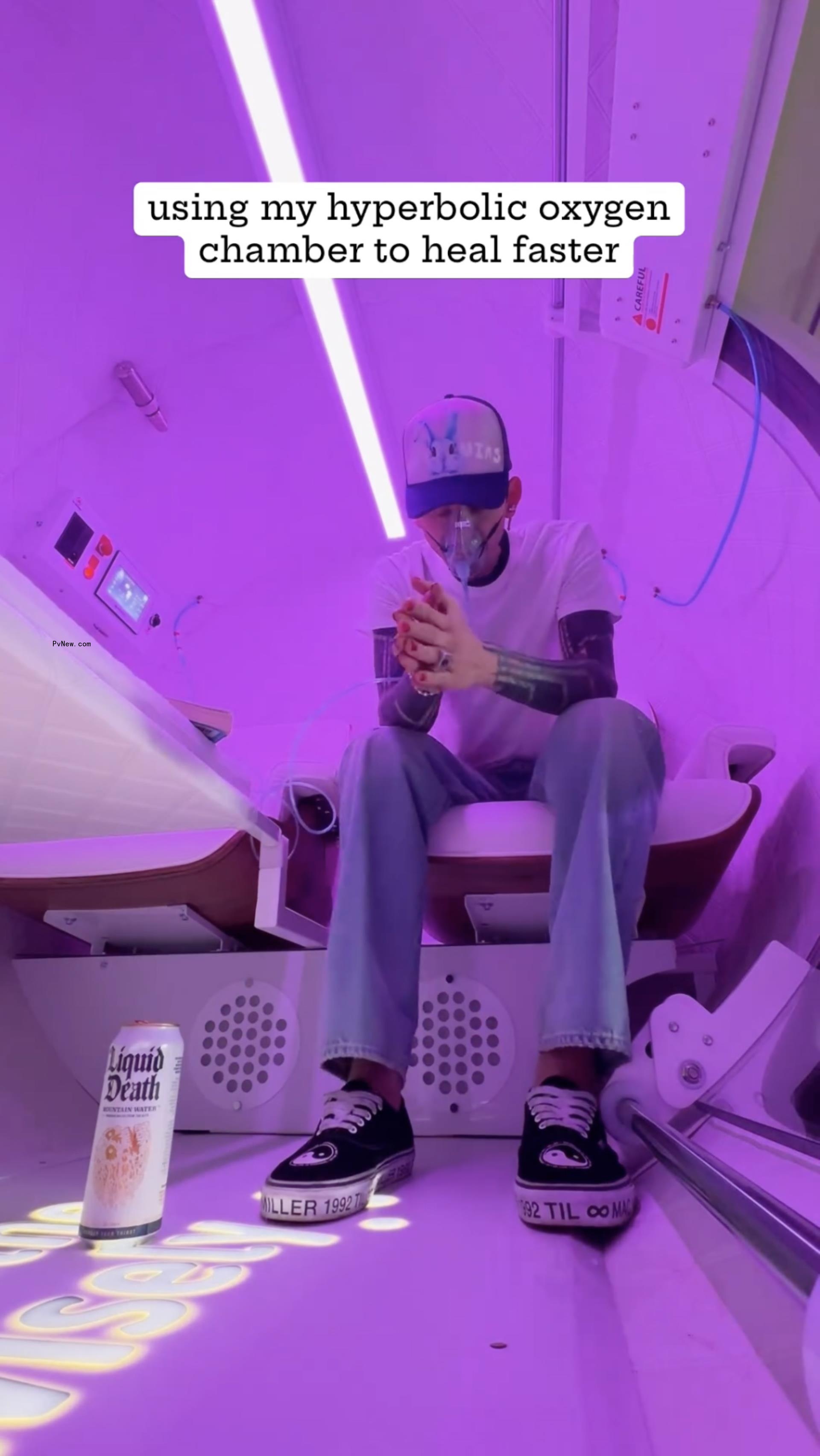 Machine Gun Kelly tattoo process video.