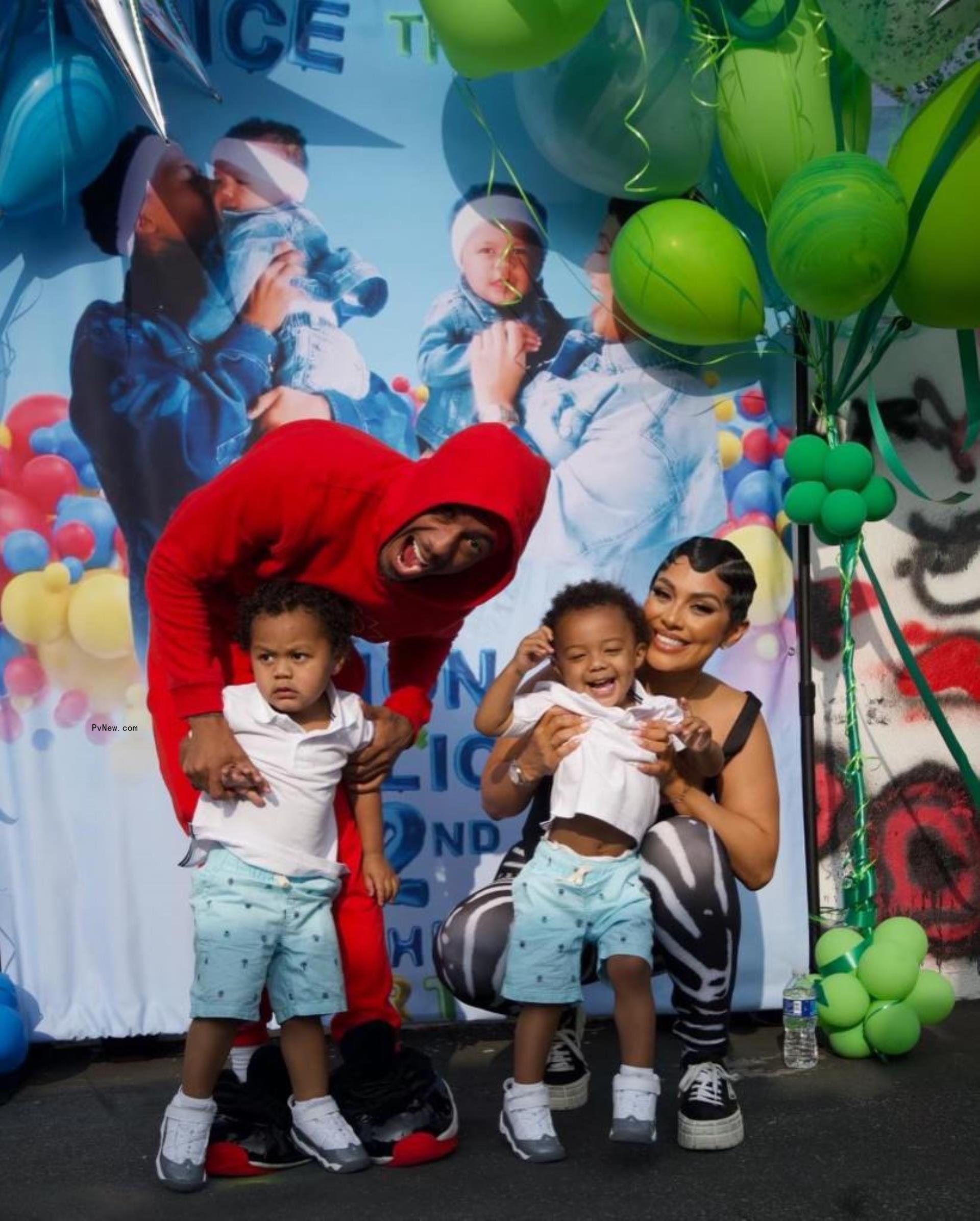 Nick Cannon and Abby De La Rosa with their kids
