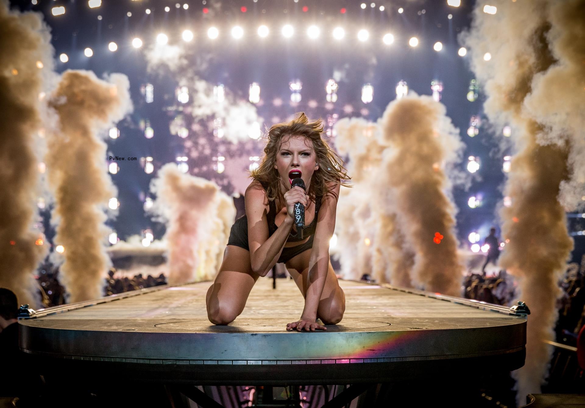Taylor Swift onstage.
