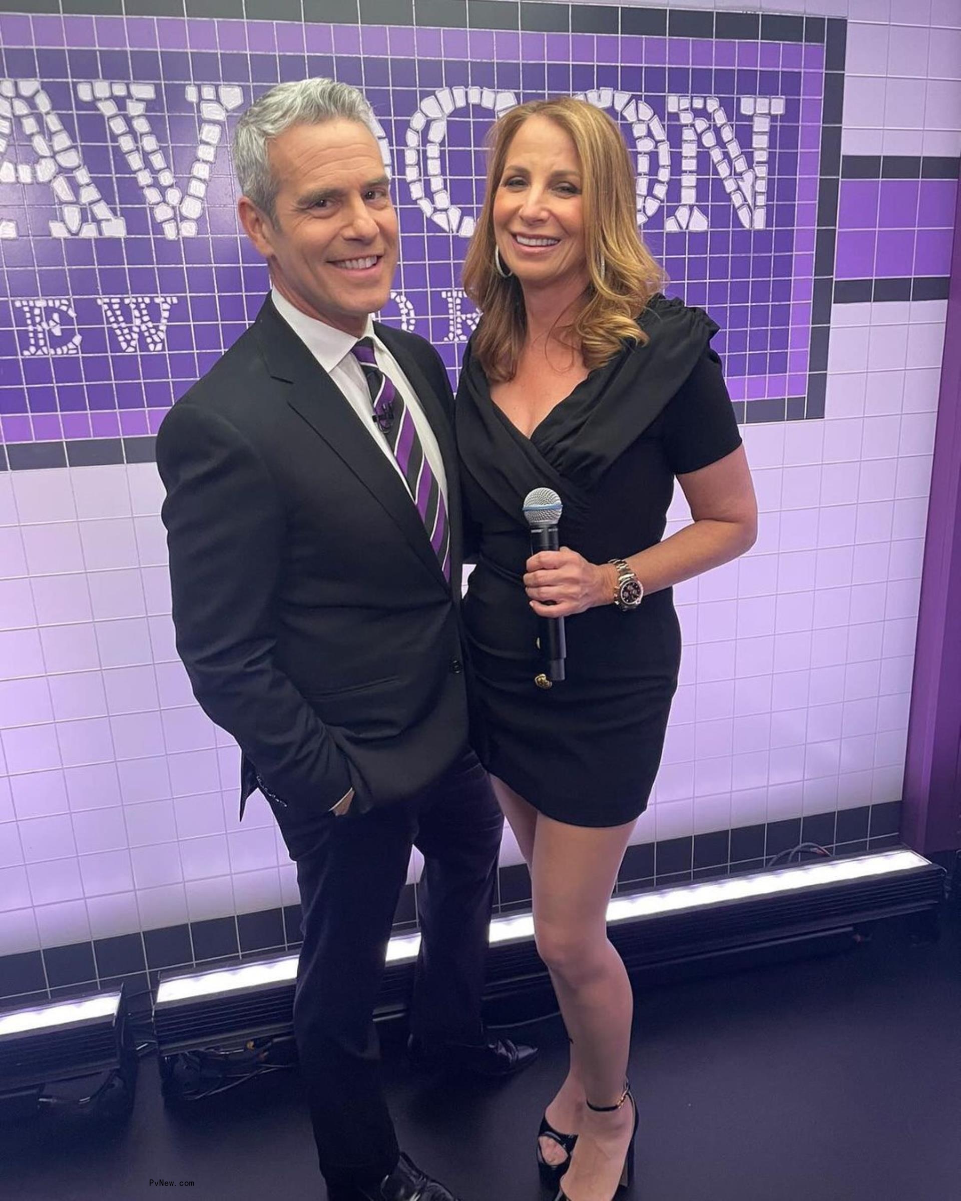 Andy Cohen and Jill Zarin posing together 