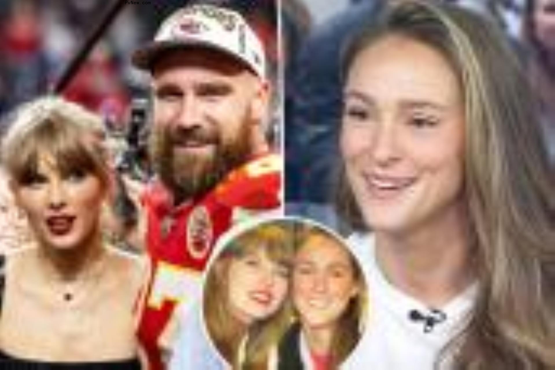 Travis Kelce and Taylor Swift split with Kylie Kelce on the
