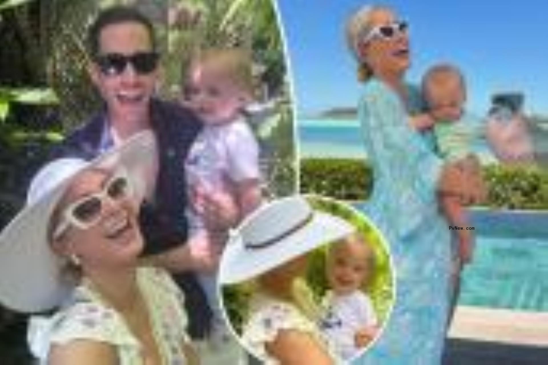 Carter Reum and Paris Hilton with Phoenix in St. Barts.