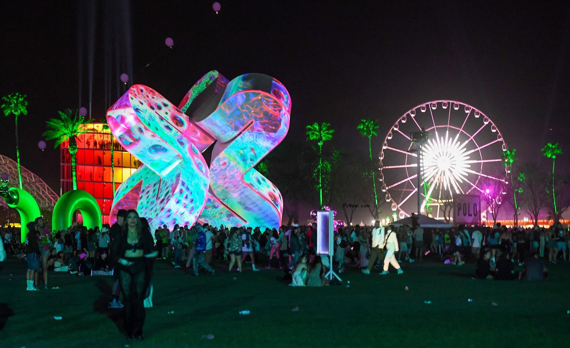 coachella at night