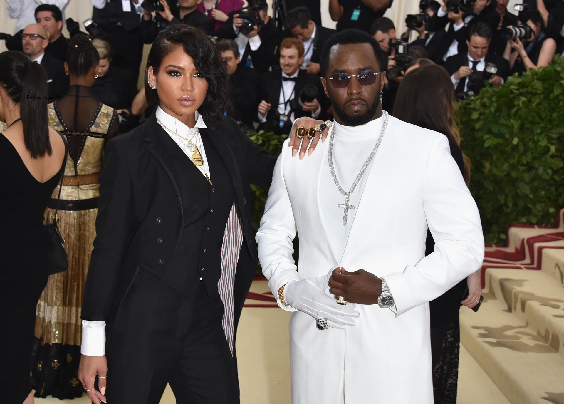 Cassie with Sean Diddy Combs at Met Gala