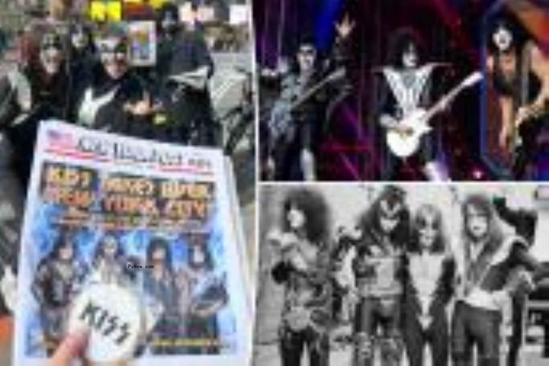 A photo fo KISS’ New York City takeover and New York Post special edition covers