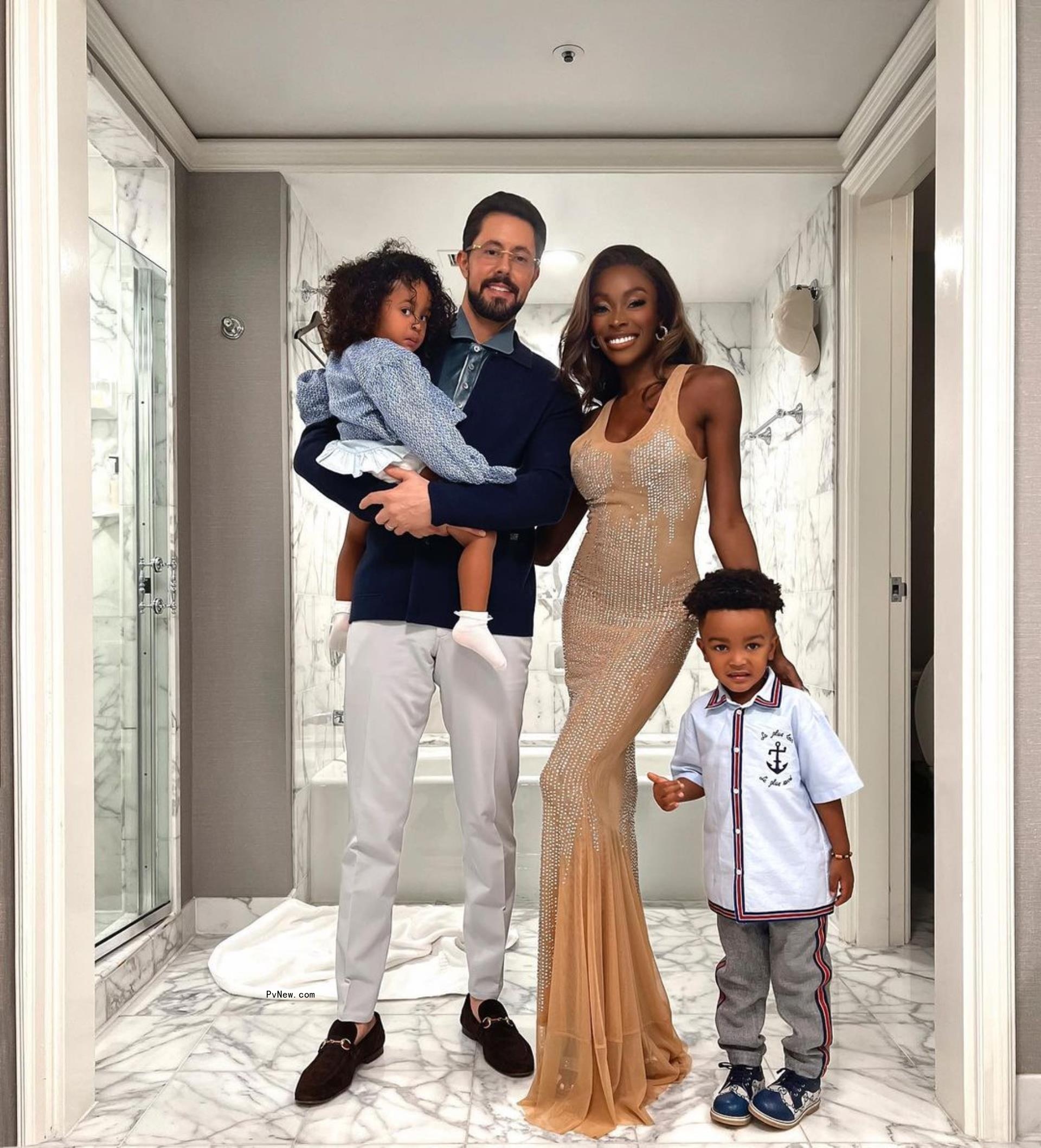 Jeff Lazkani and Chelsea Lazkani with their kids.