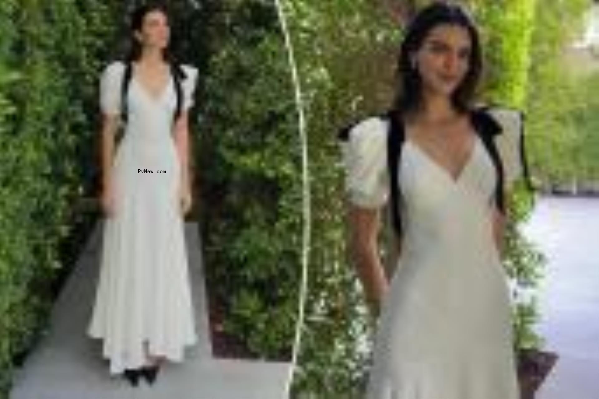 Kendall Jenner in flowy white gown on Easter 2024