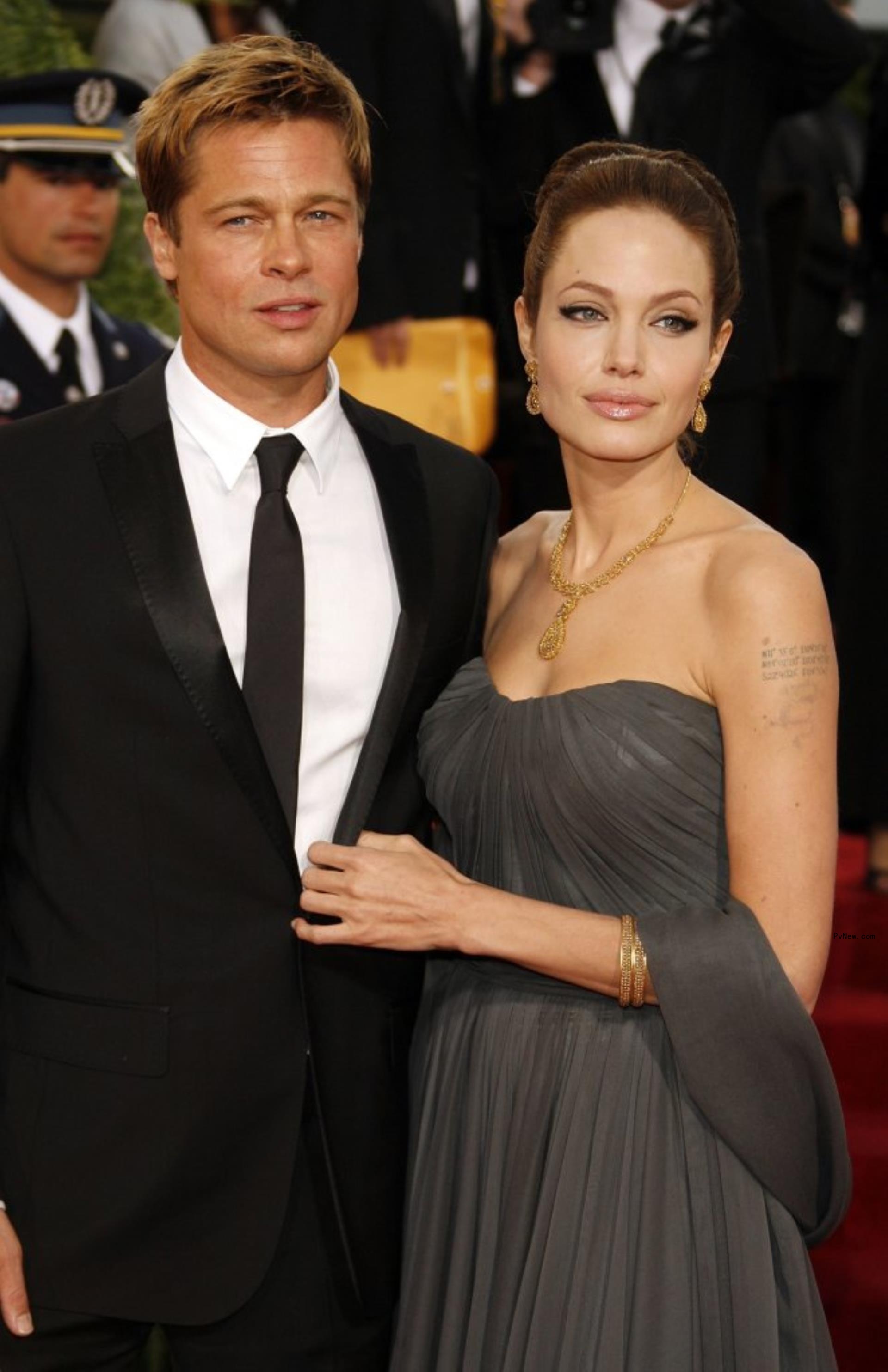 Actors Brad Pitt and Angelina Jolie