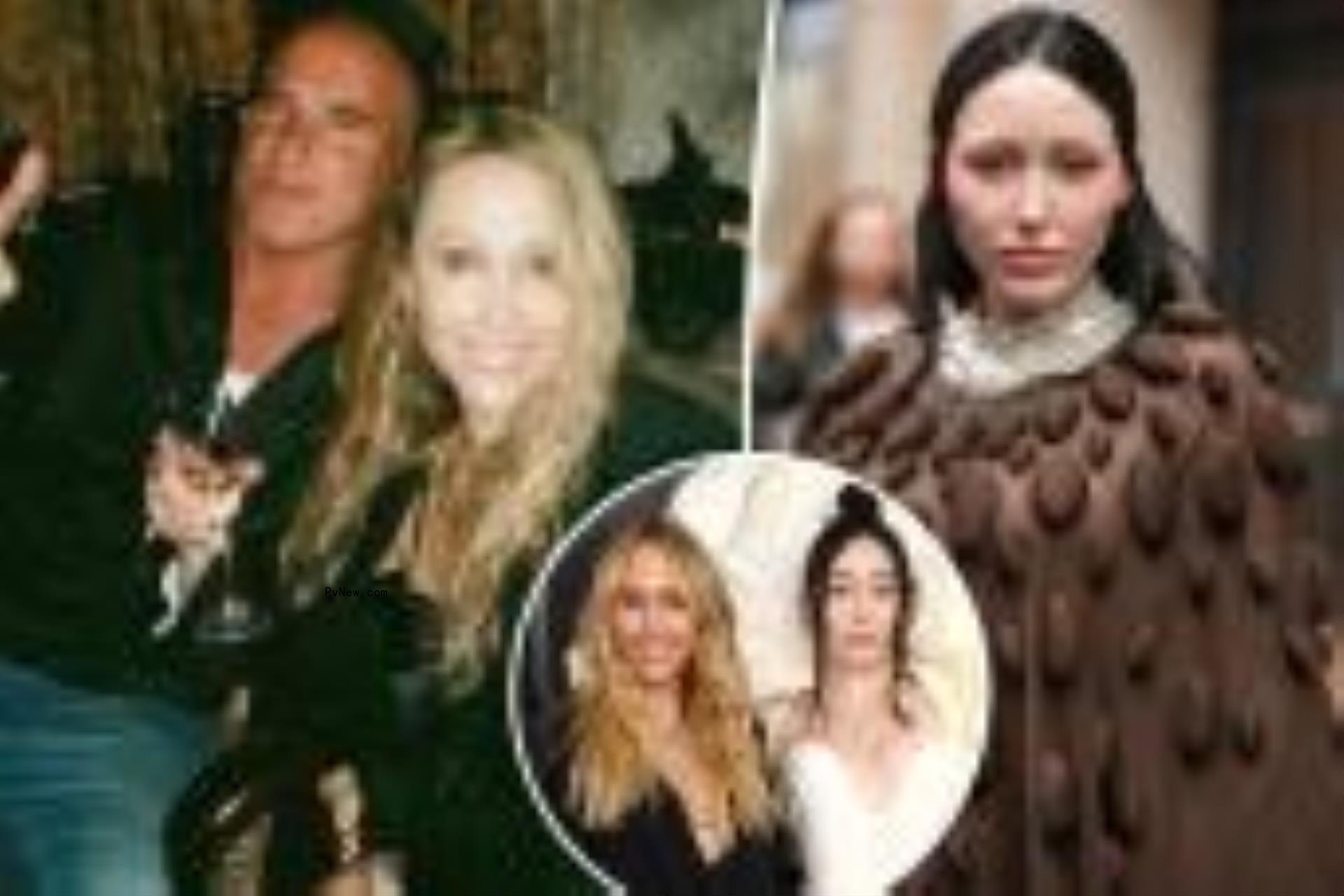 Tish Cyrus and Dominic Purcell split image with Noah Cyrus.
