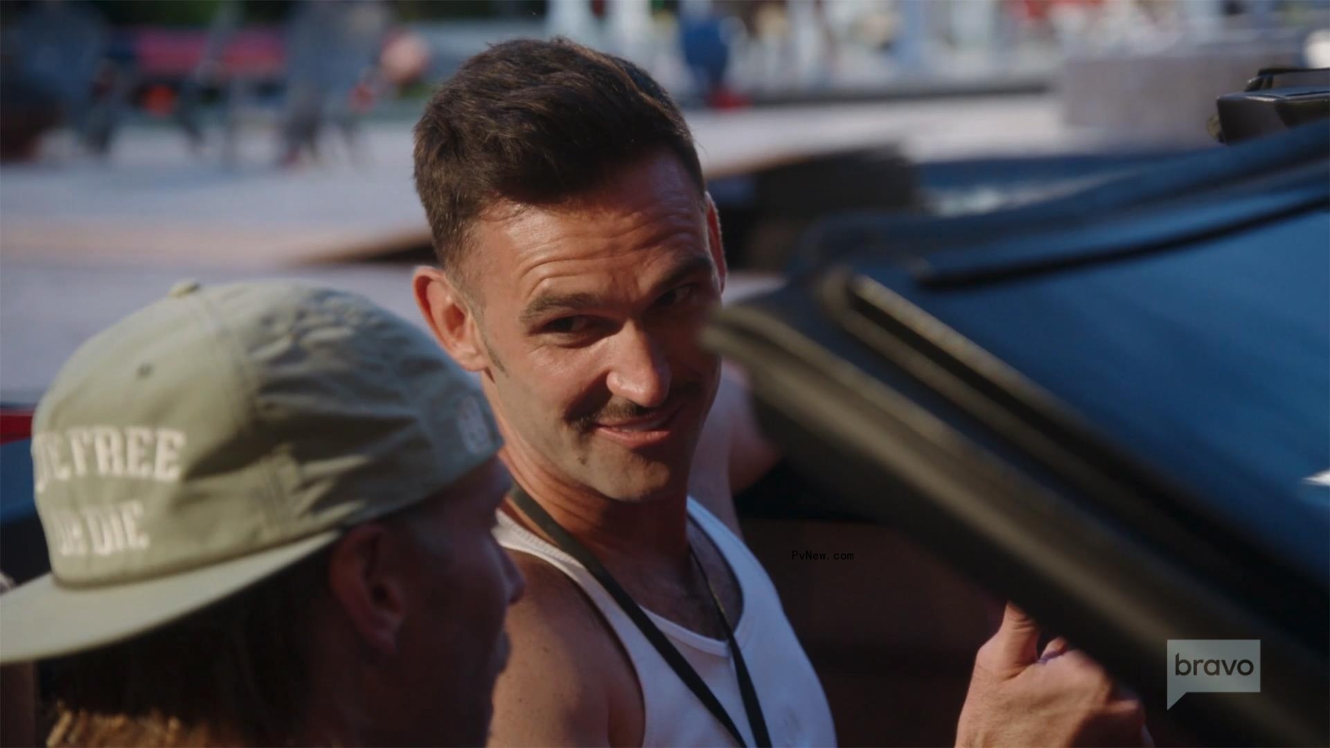 Carl Radke talking to Kyle Cooke