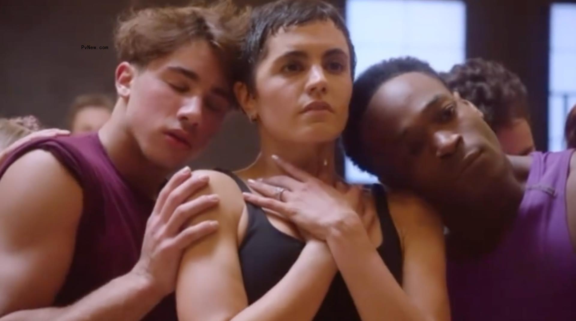 Hayley Erbert at dance rehearsal.